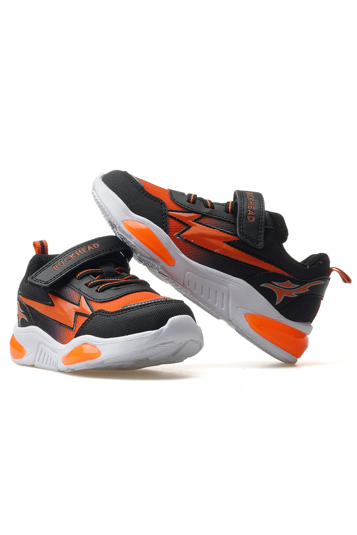 Erkek Çocuk Işıklı Sneaker Ayakkabı BUCK3022 F - SİYAH/TURUNCU