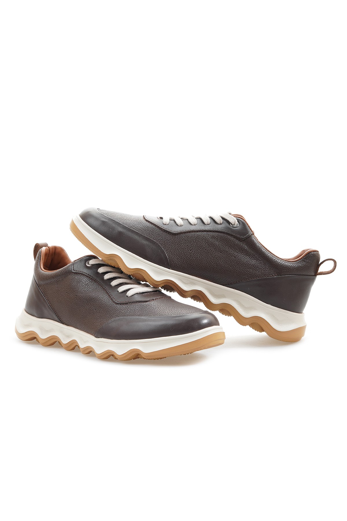 Yaşar Kaşlı Erkek Hakiki Deri Comfort Casual Günlük Ayakkabı (40-44) YKÖ-20414 M - KAHVE