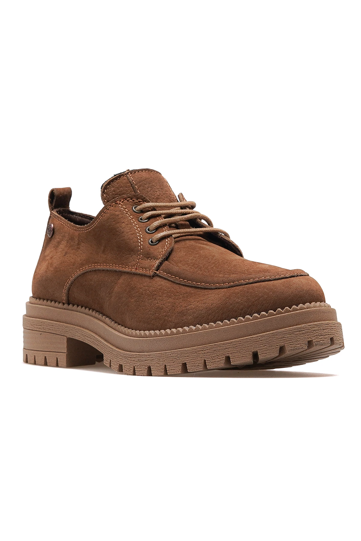 Kadın Hakiki Deri Loafer Günlük Ayakkabı D25KA-3290 Z - FINDIK NUBUK