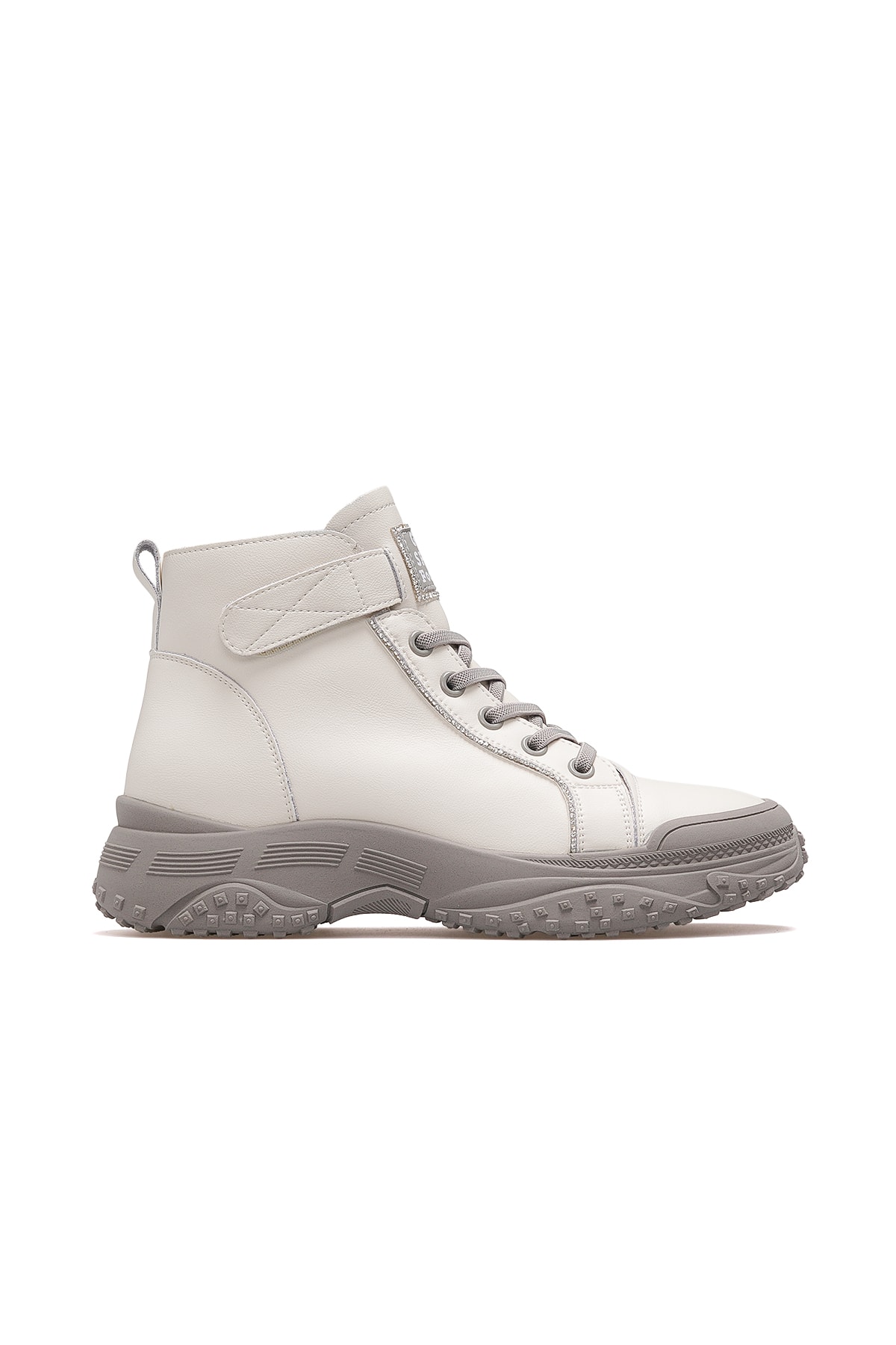 Kadın Deri Sneaker Bot 25K310-5 Z - GRİ