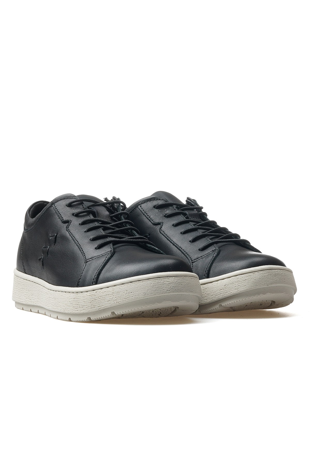 Kadın Hakiki Deri Günlük Sneaker Ayakkabı D25YA-575 Z - SİYAH