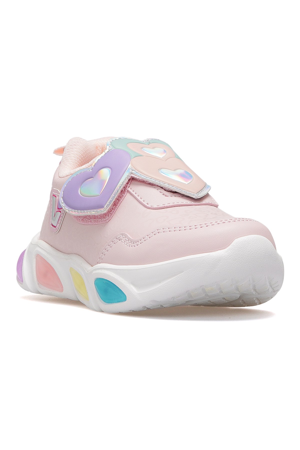 Lovely Kız Çocuk Işıklı Hafif Sneaker Spor Ayakkabı 346.234 PK - PUDRA
