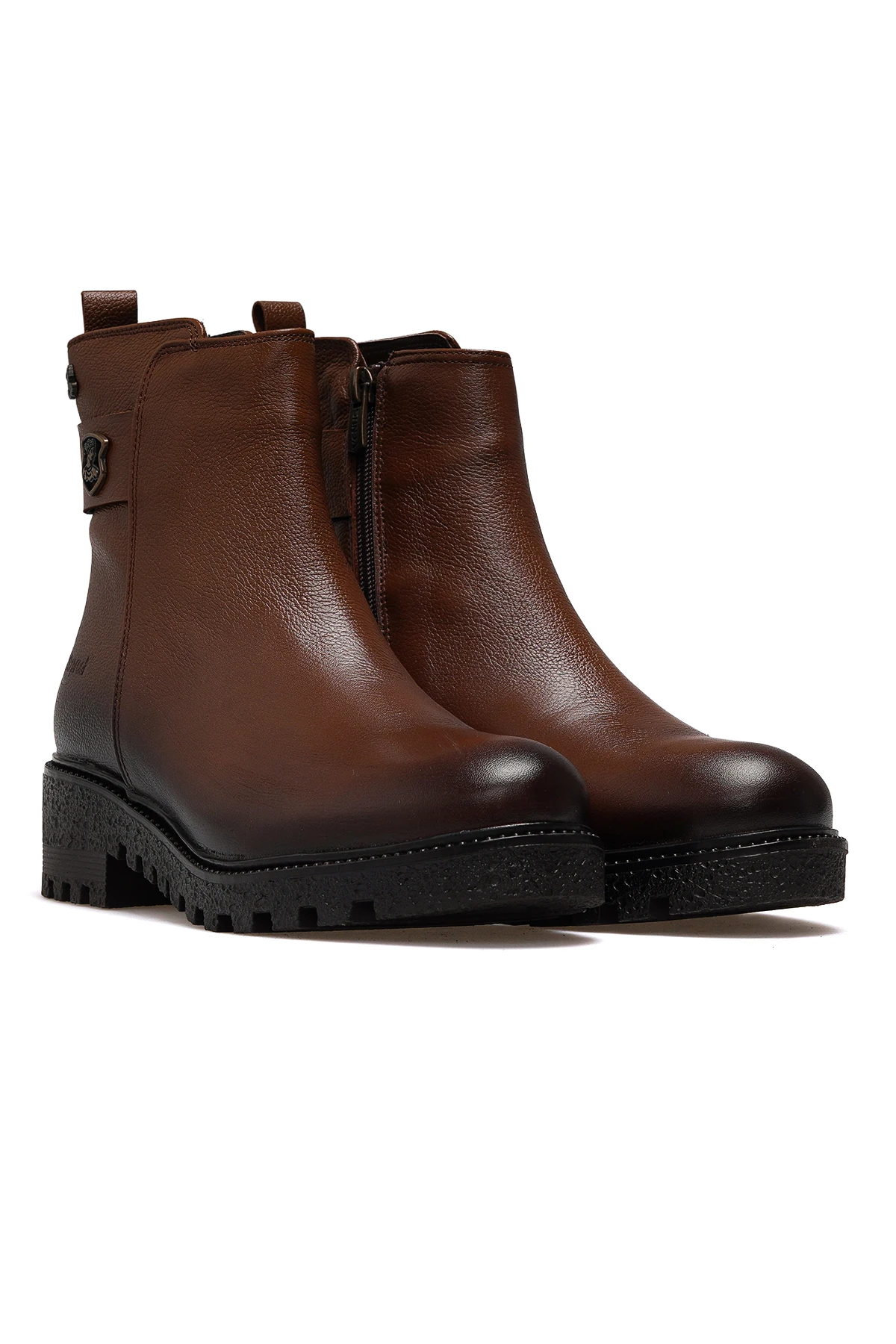 Kadın Hakiki Deri Su Geçirmez Casual Günlük Bot 1950839K Z - TABA