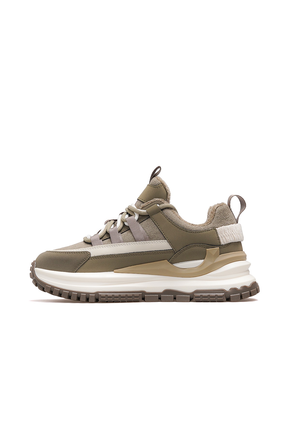 Kadın İçi Polarlı Sneaker Günlük Ayakkabı 25K331 Z - YEŞİL