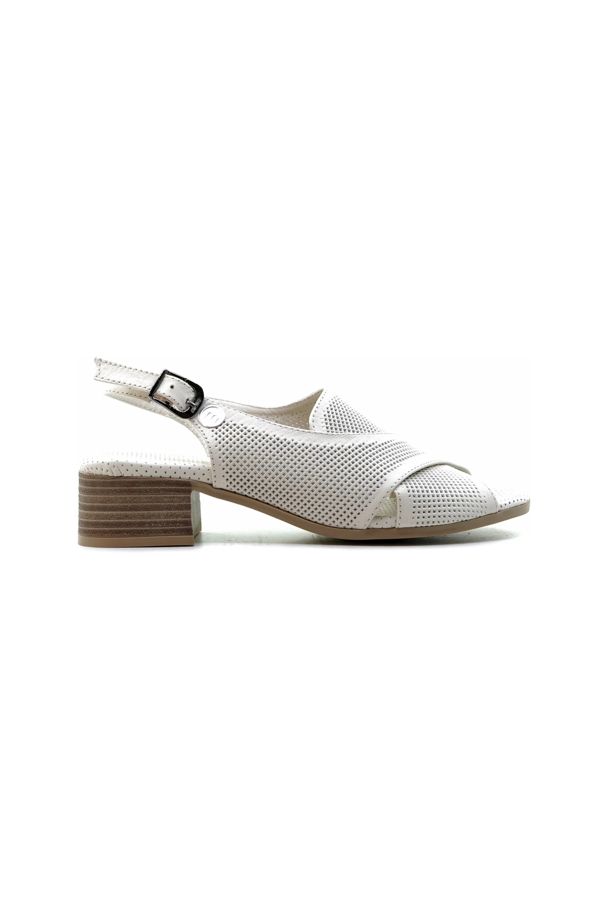 Mammamia Kadın Hakiki Deri Comfort Casual Günlük Sandalet (36-40) D24YS-1085 Z - KEMİK