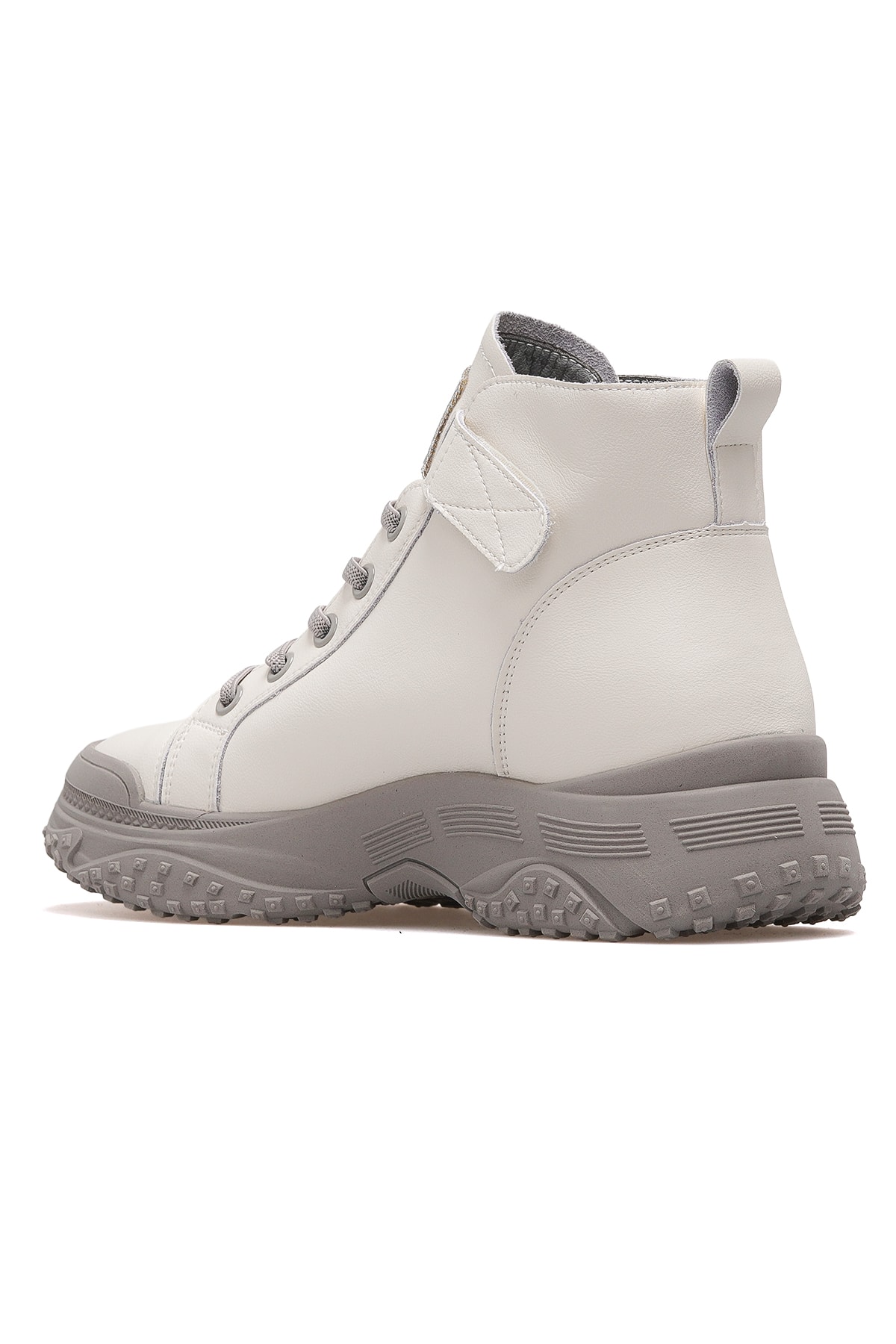 Kadın Deri Sneaker Bot 25K310-5 Z - GRİ