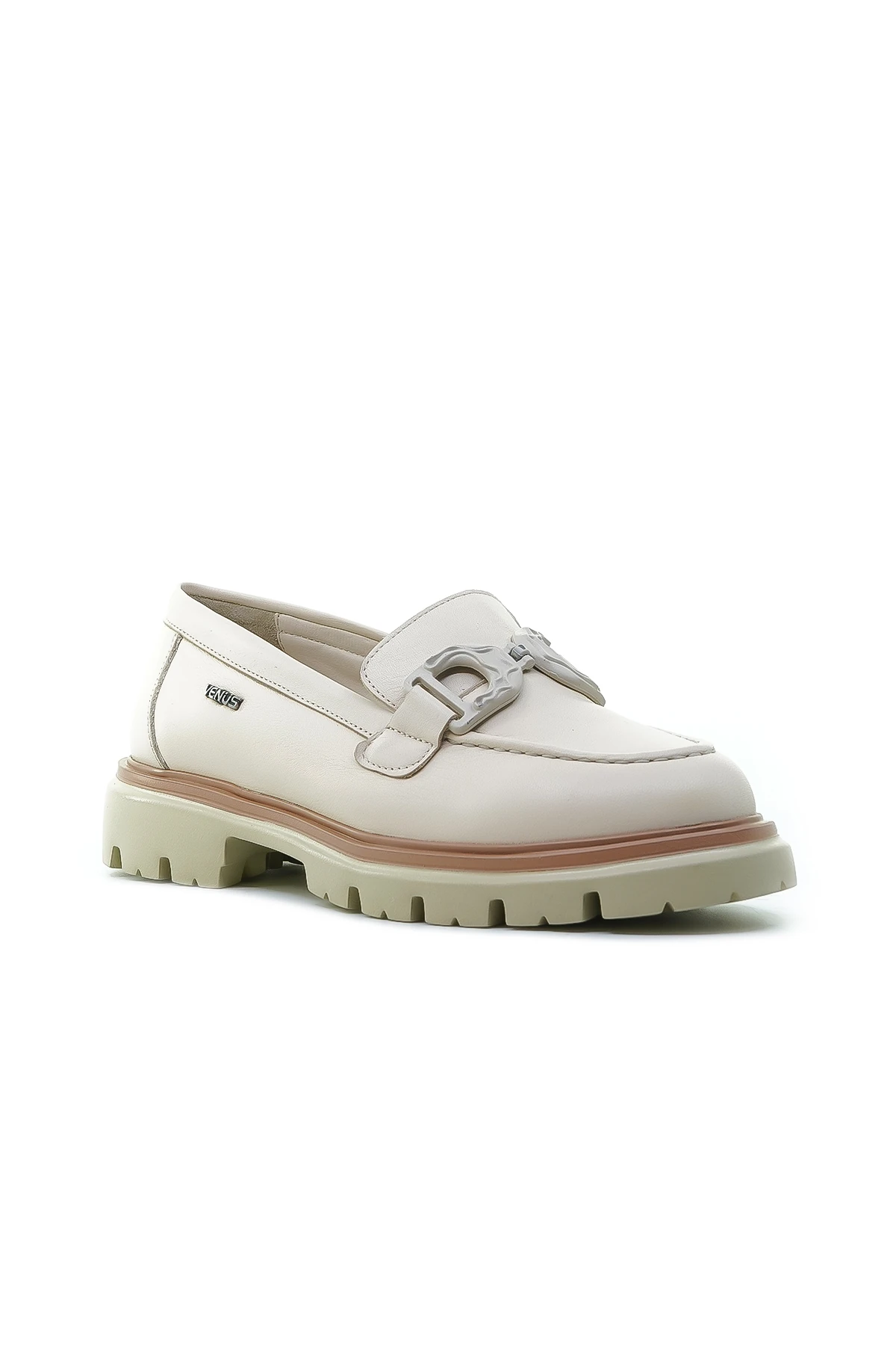 Venüs Kadın Hakiki Deri Toka Detaylı Loafer Günlük Ayakkabı (36-40) 2412902Y Z - BEJ