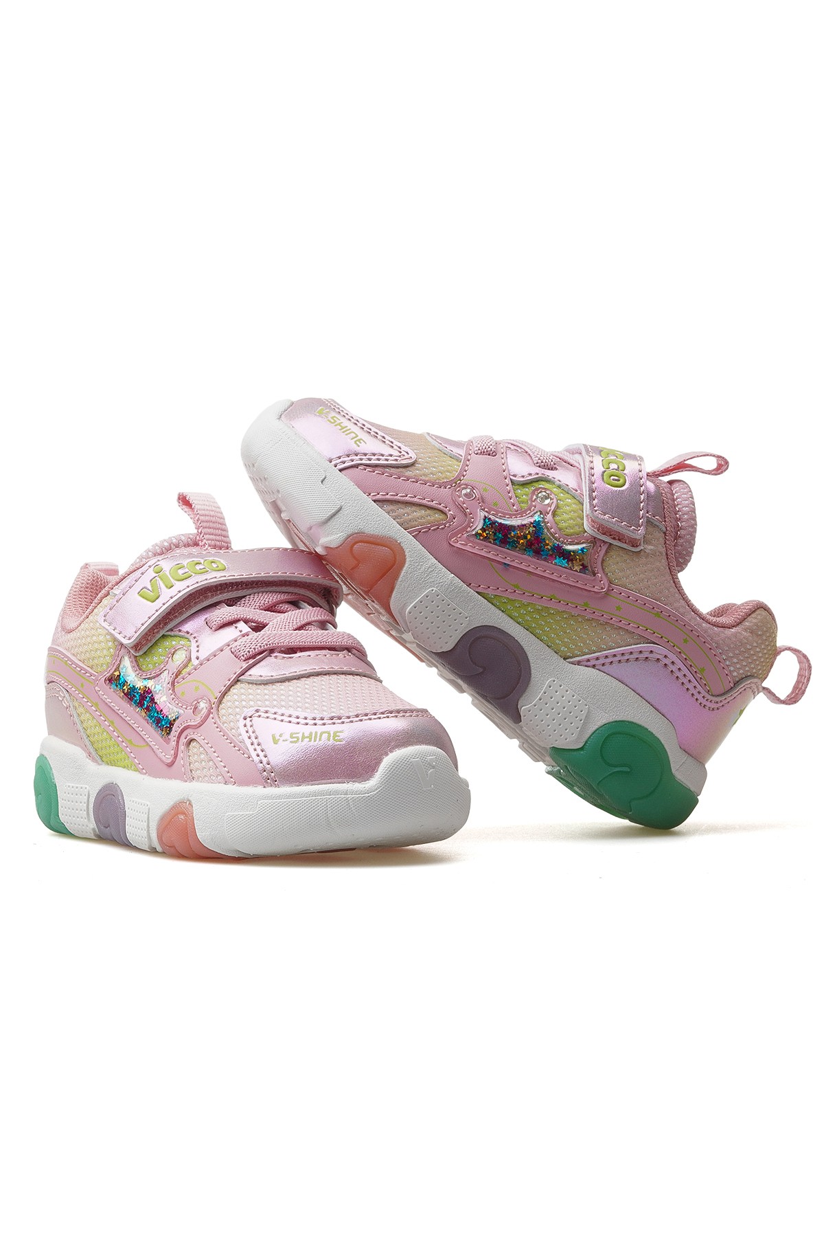 Queen Kız Çocuk Işıklı Hafif Sneaker Spor Ayakkabı 346.180 PK - PUDRA
