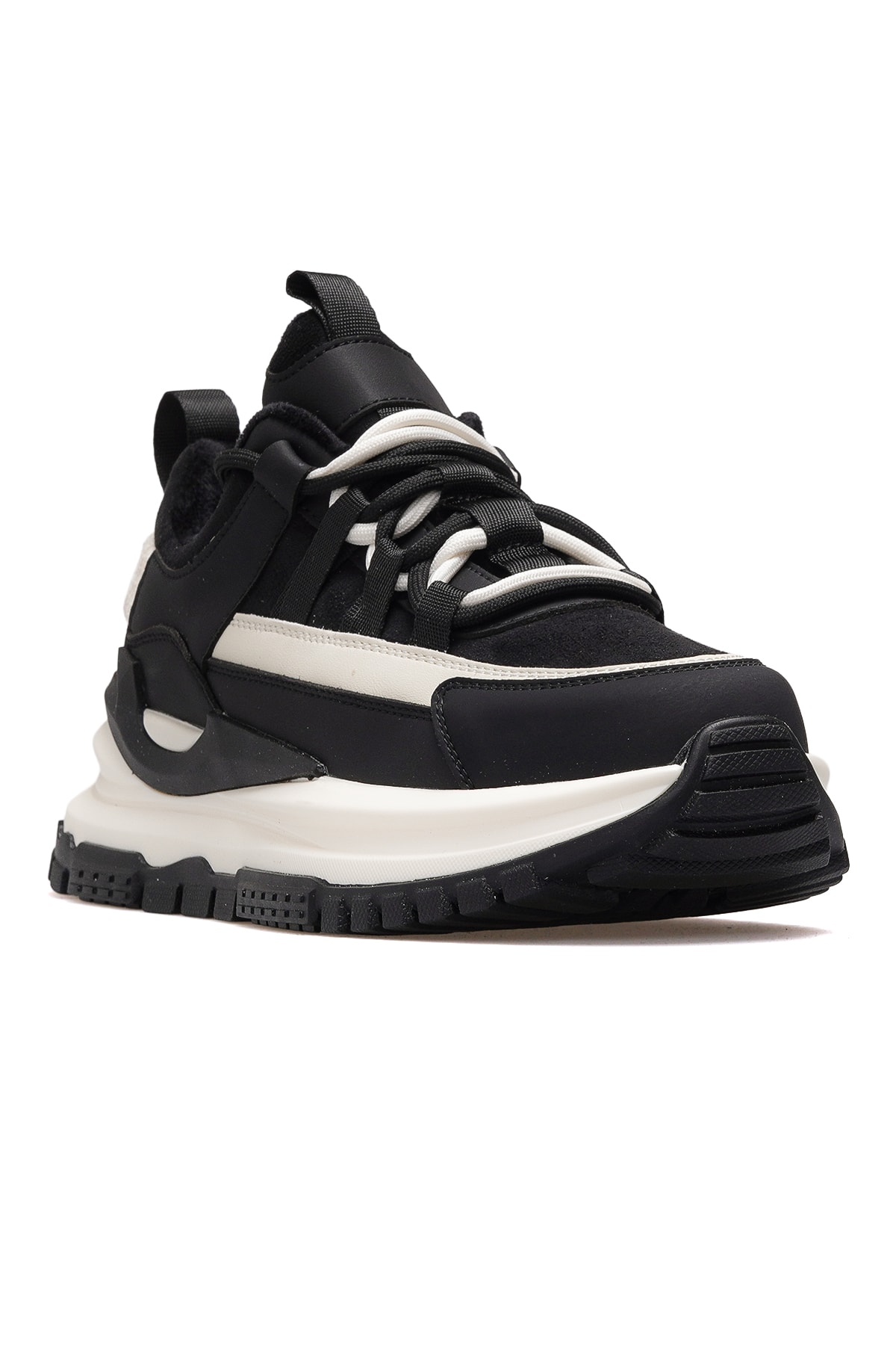 Kadın İçi Polarlı Sneaker Günlük Ayakkabı 25K331 Z - SİYAH