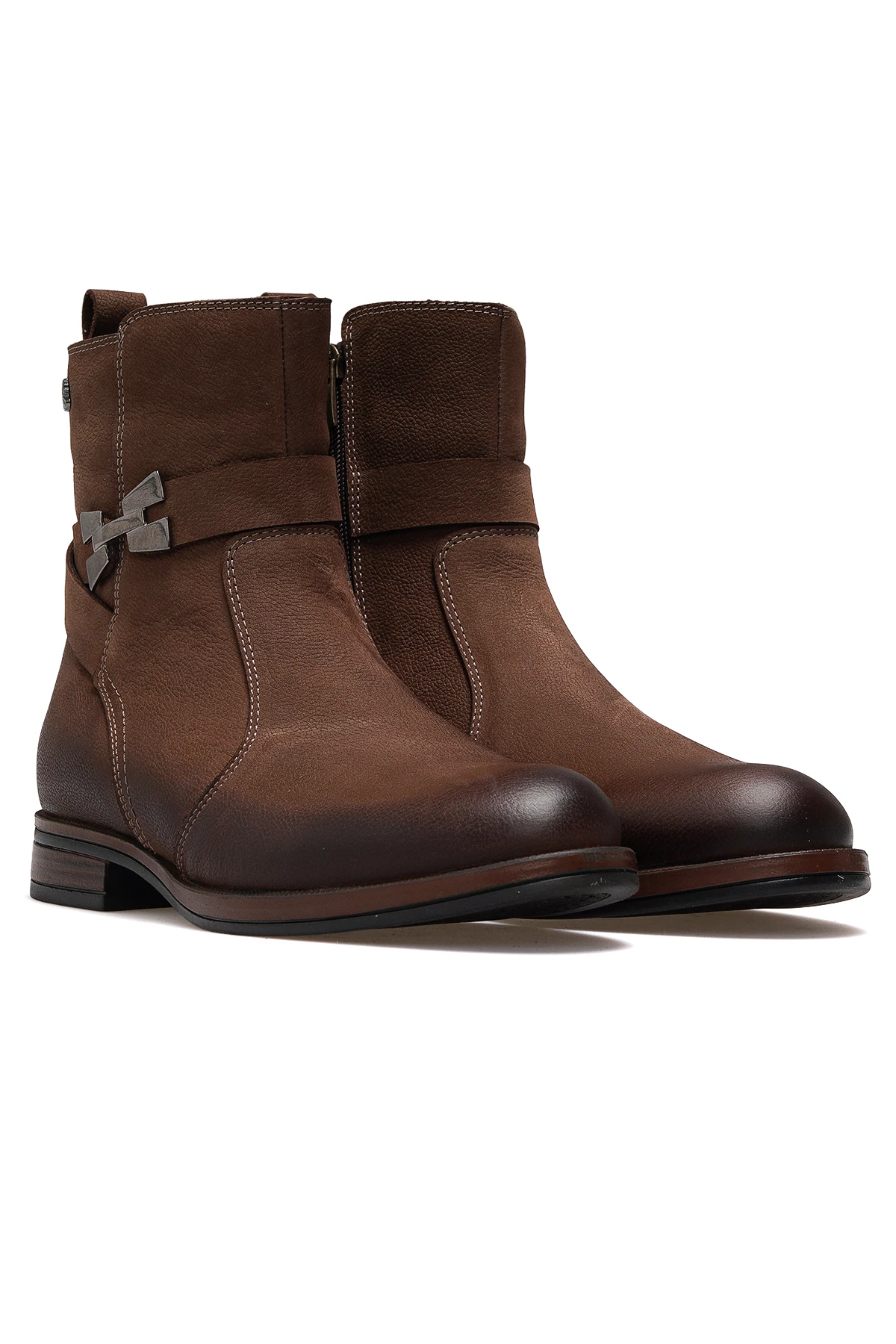 Kadın Hakiki Deri Casual Günlük Bot 2552703K Z - VİZON NUBUK