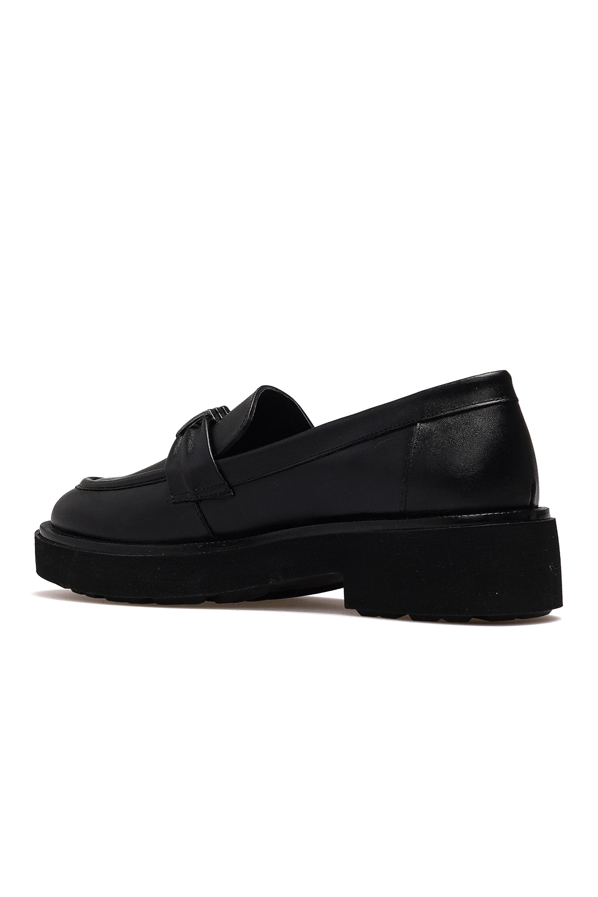 Kadın Hakiki Deri Loafer Günlük Ayakkabı 2411551K Z - SİYAH