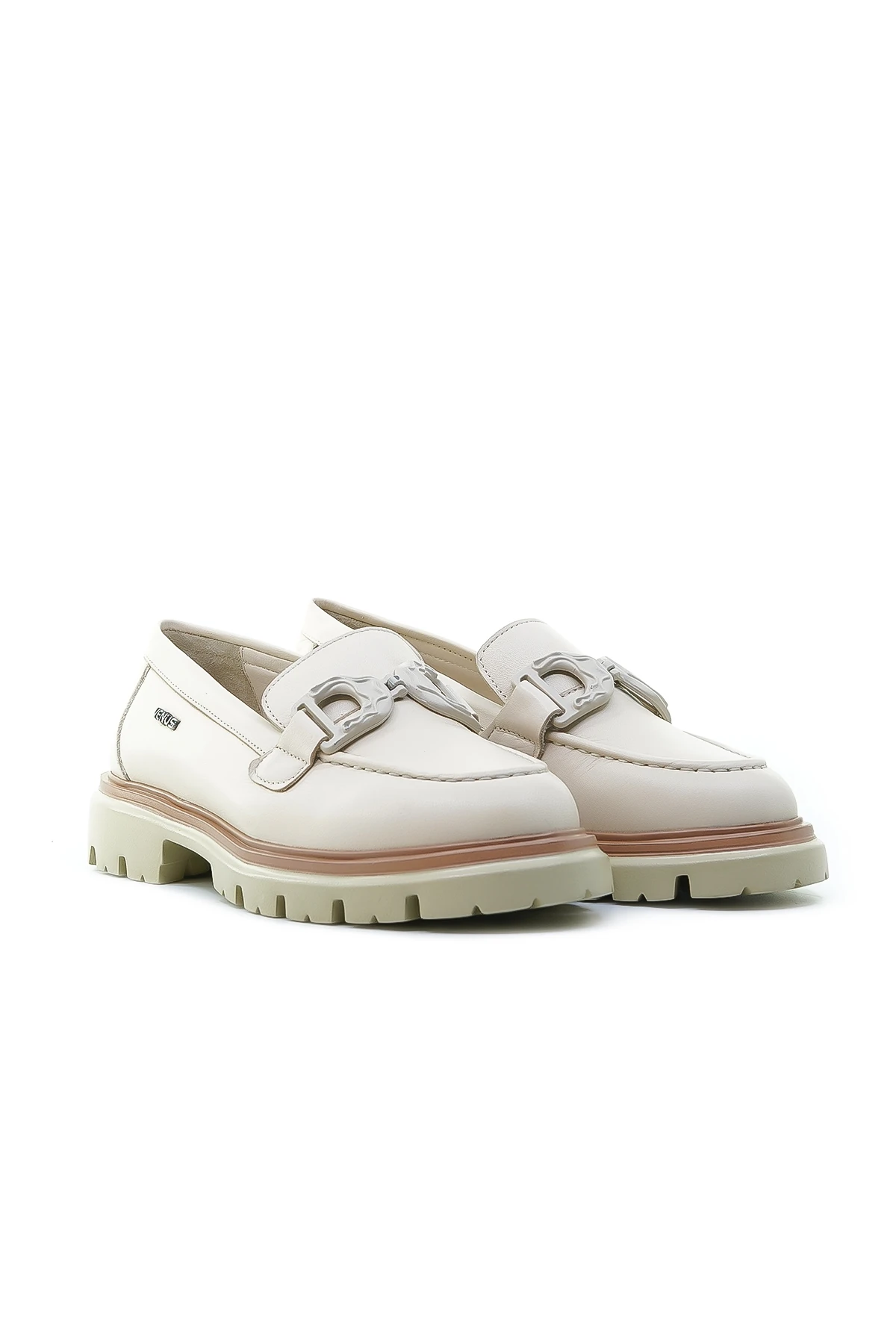 Venüs Kadın Hakiki Deri Toka Detaylı Loafer Günlük Ayakkabı (36-40) 2412902Y Z - BEJ