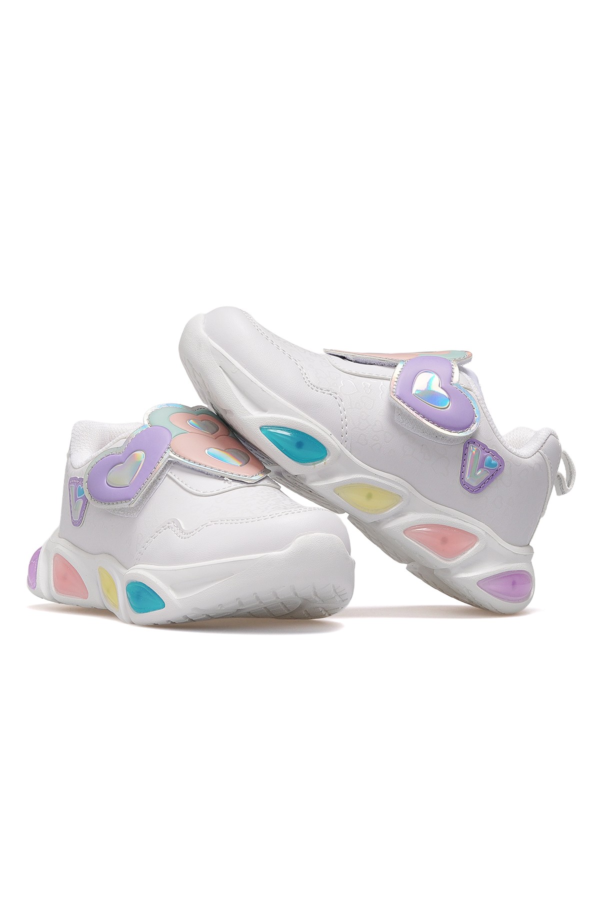 Lovely Kız Çocuk Işıklı Hafif Sneaker Spor Ayakkabı 346.234 PK - BEYAZ