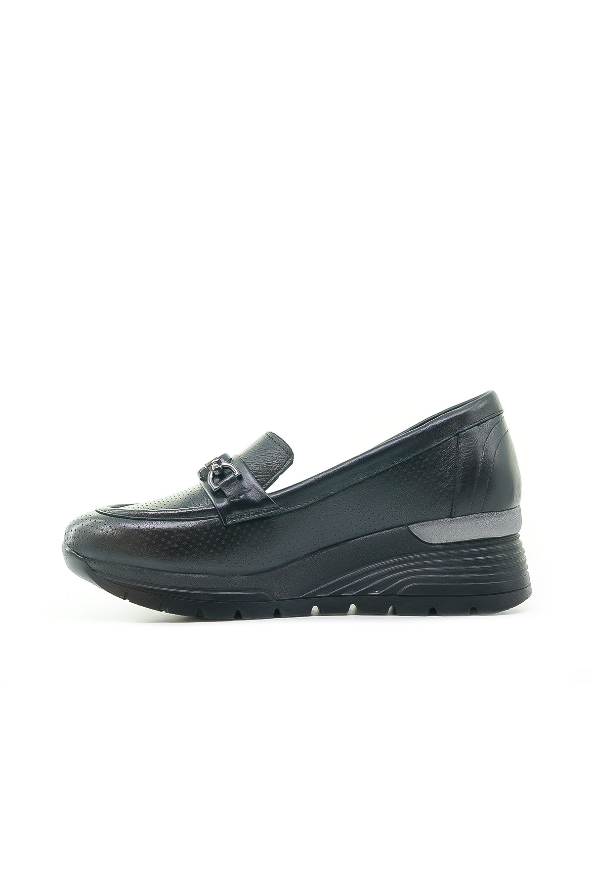 Venüs Kadın Hakiki Deri Dolgu Topuklu Comfort Casual Günlük Ayakkabı (36-40) 2313001Y Z - SİYAH