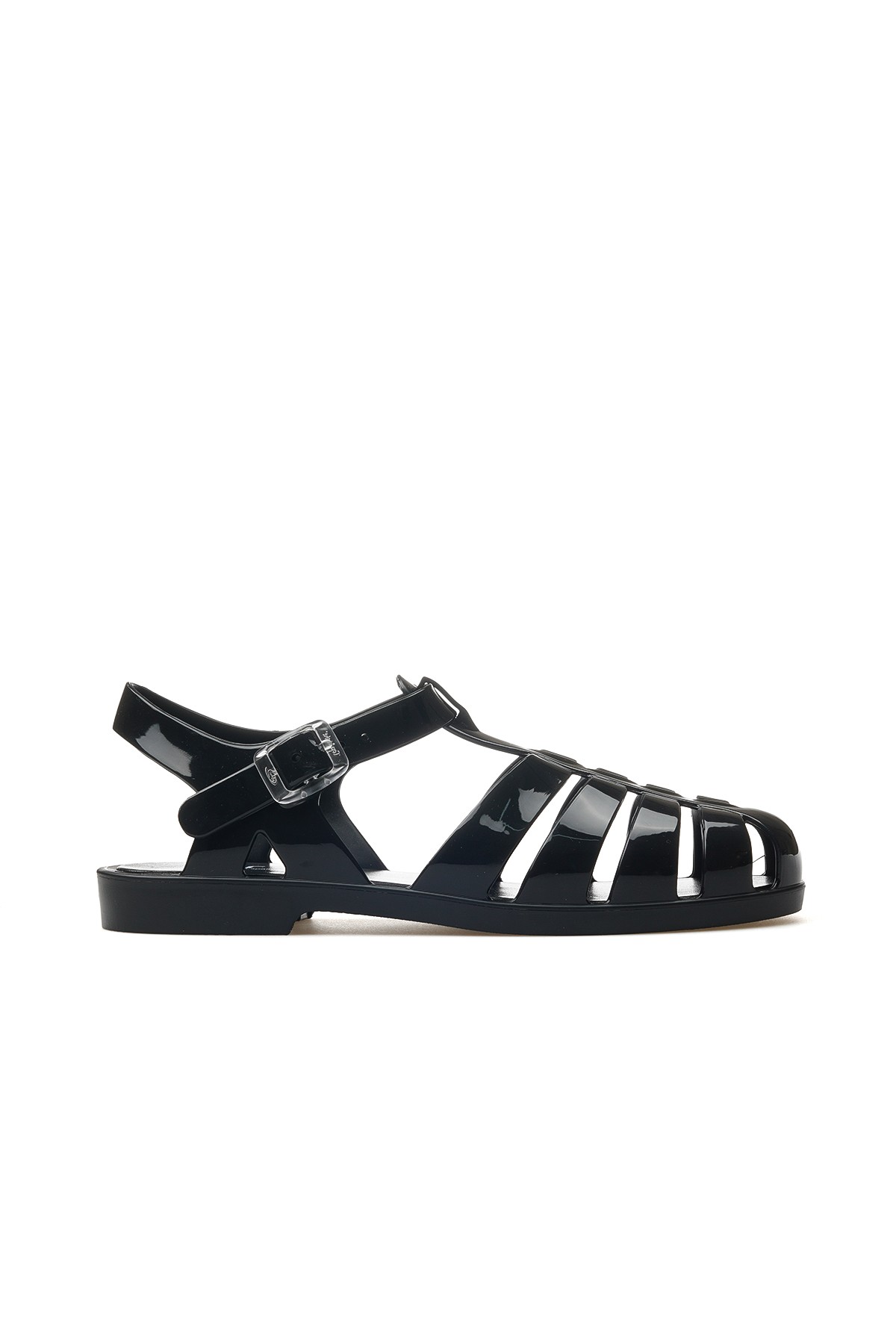 İgor Bıarrıtz Kaydırmaz Taban Kadın Sandalet (36-41) KS10258-BIARRITZ - SİYAH RUGAN