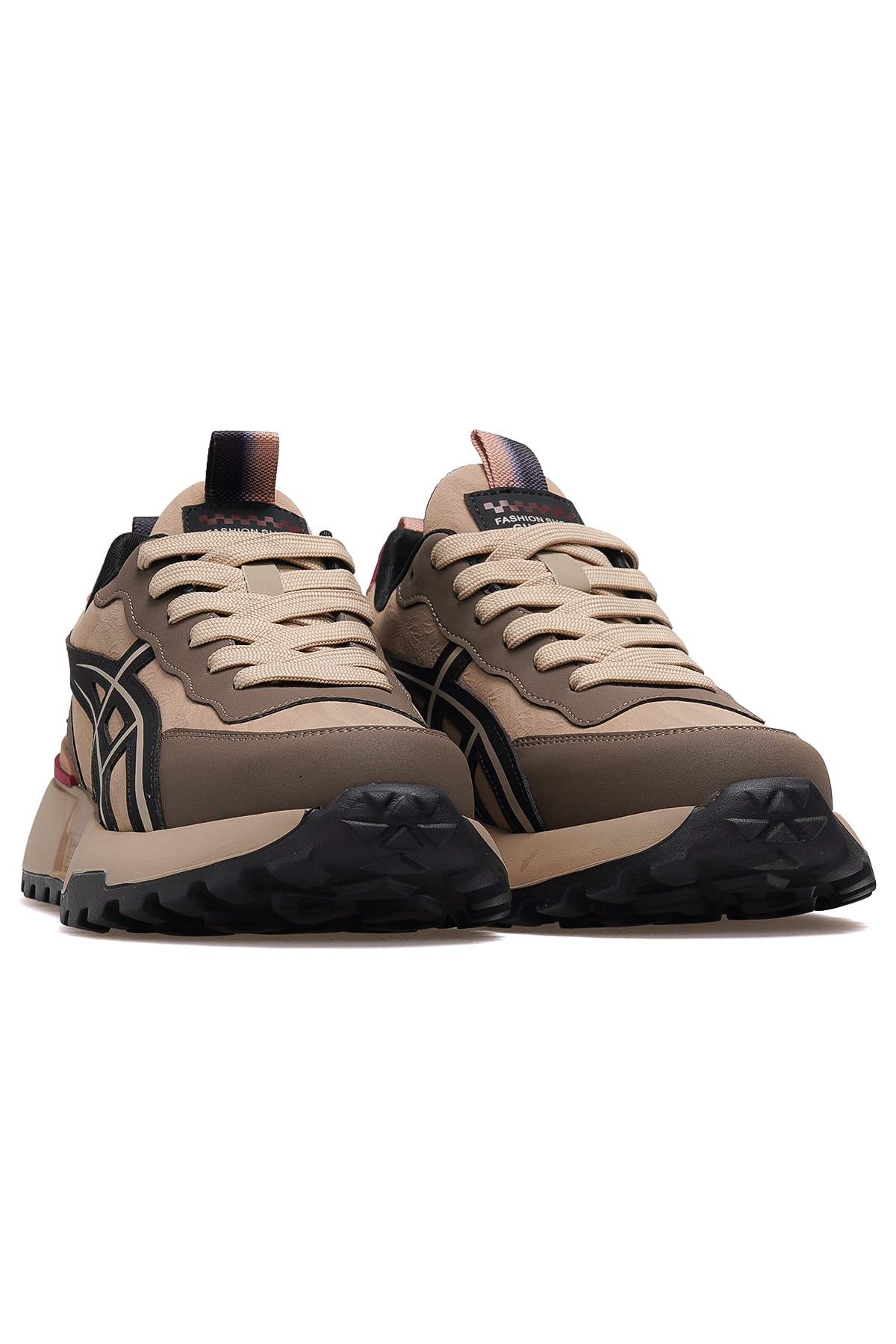 Erkek Deri Günlük Hafif Sneaker Ayakkabı 25K501-2 M - KAHVE