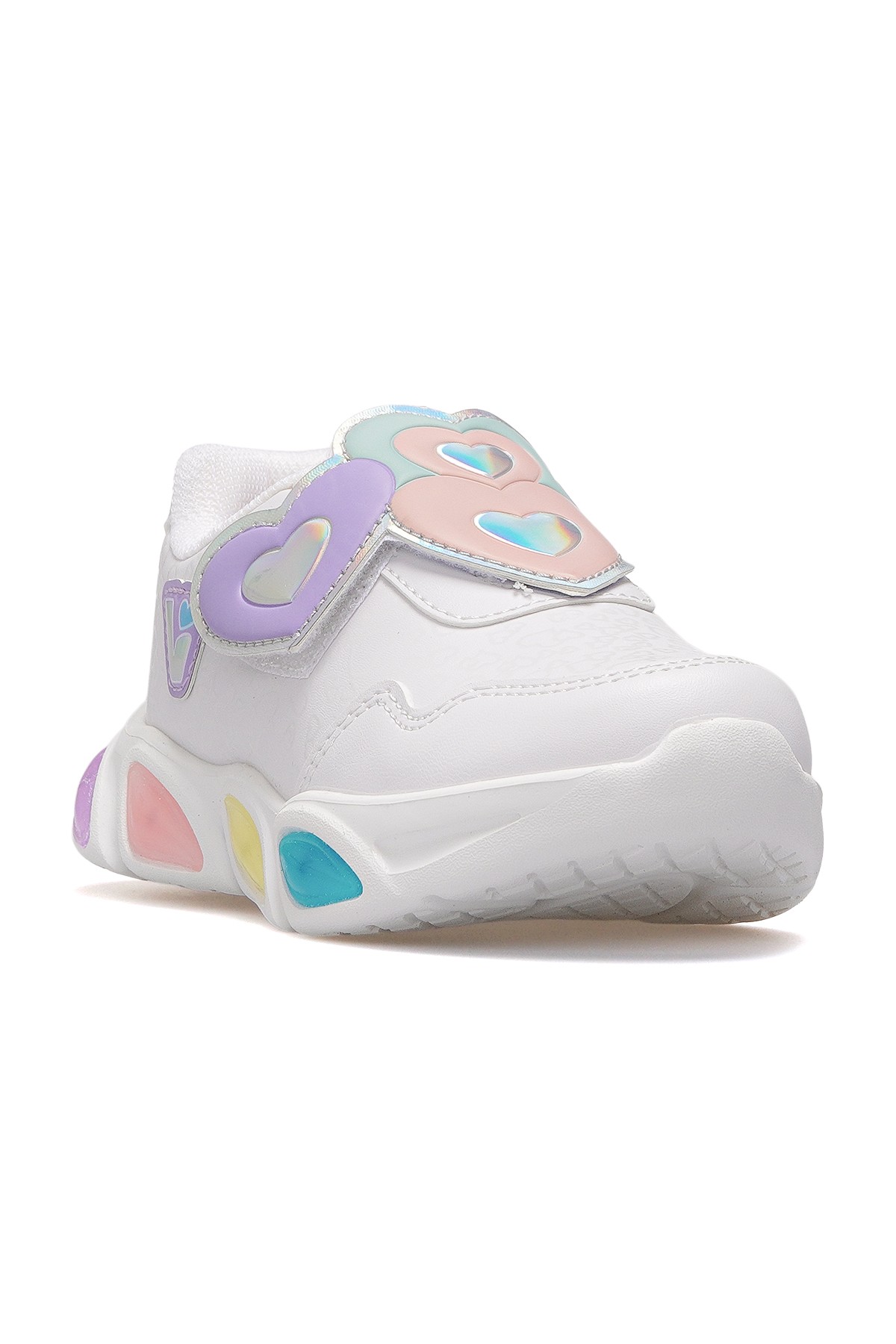 Lovely Kız Çocuk Işıklı Hafif Sneaker Spor Ayakkabı 346.234 PK - BEYAZ