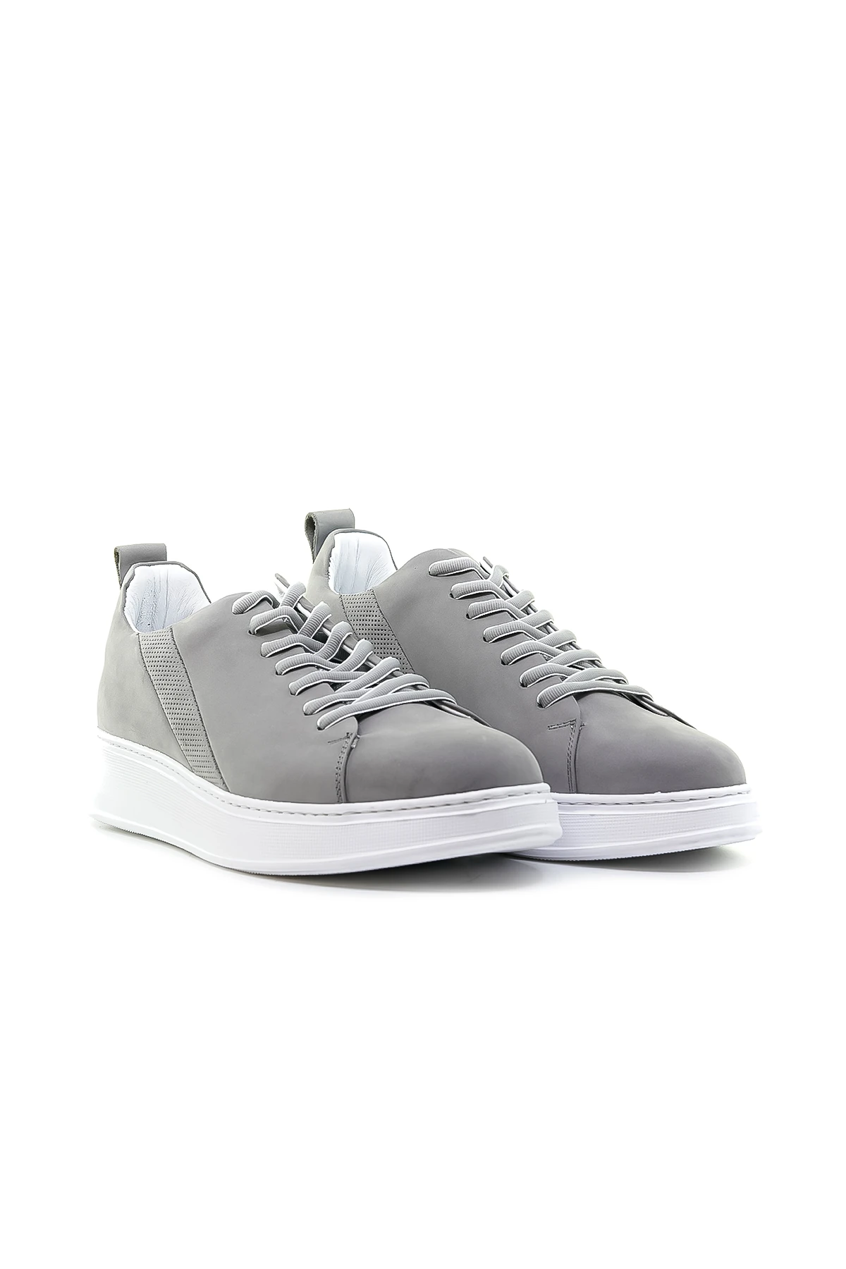 Yaşar Kaşlı Erkek Hakiki Deri Sneaker Günlük Ayakkabı (40-45) YKŞ-1539-2225 M - GRİ NUBUK