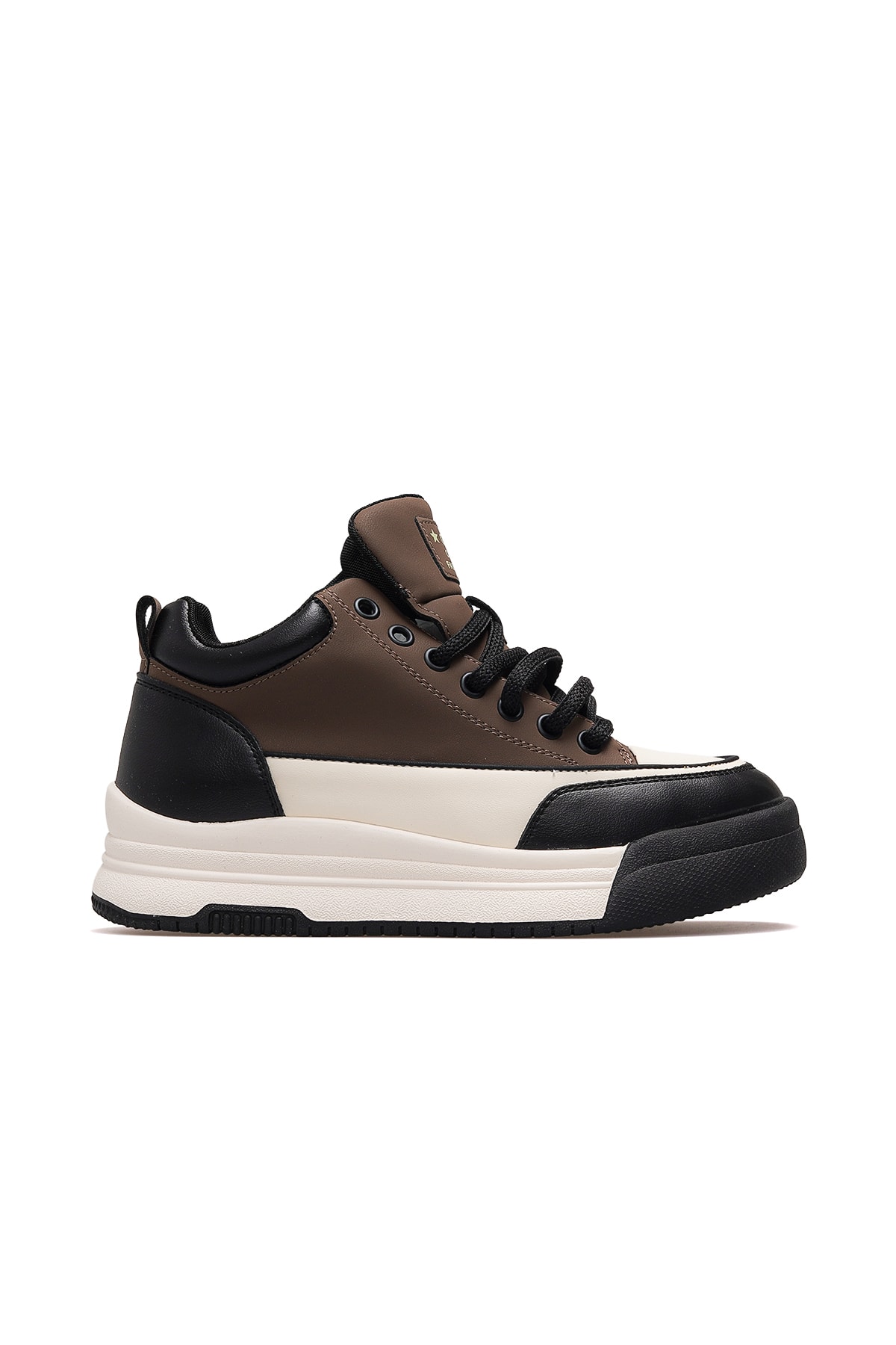 Kadın Deri Sneaker Bot 25K301-1 Z - KAHVE