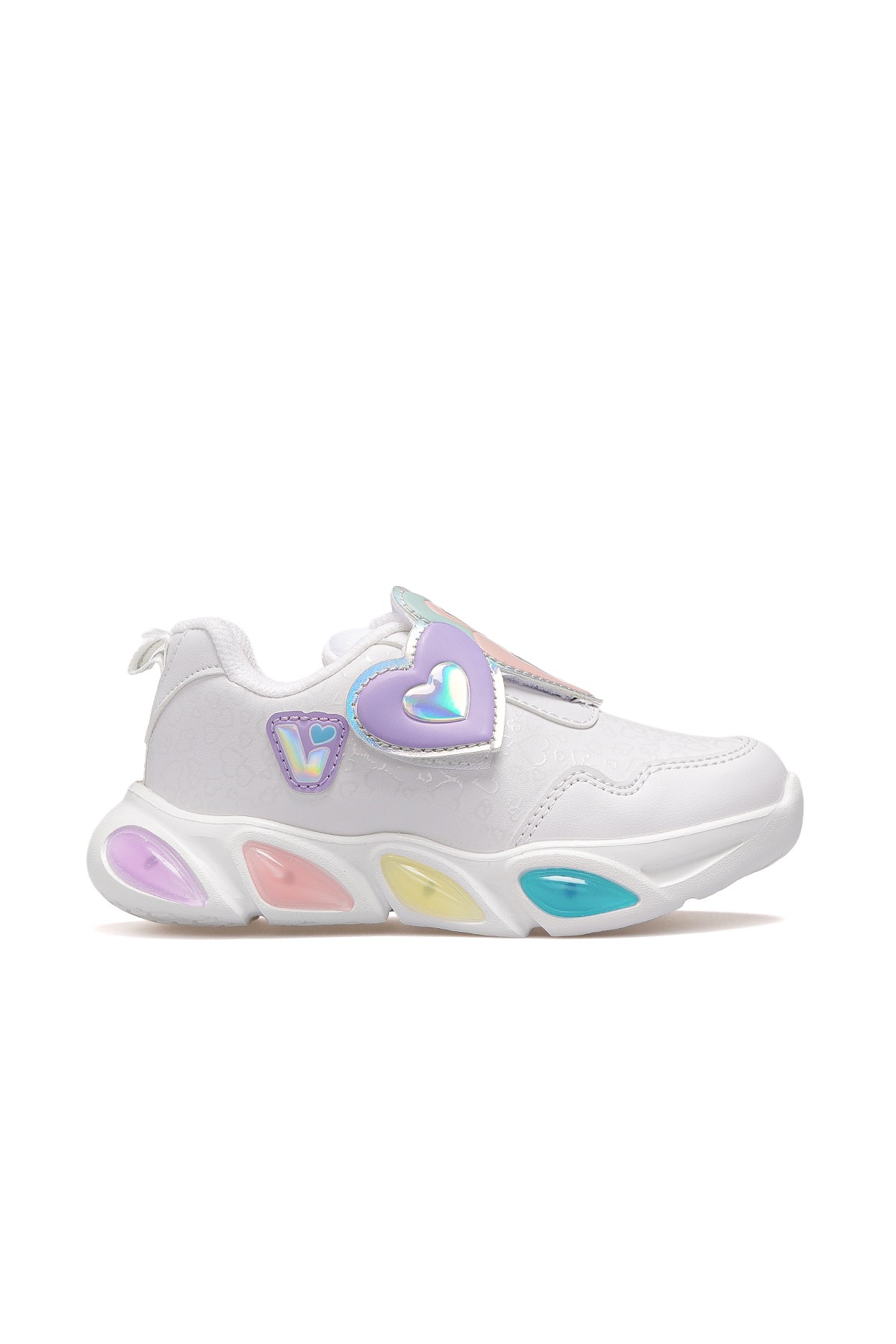 Lovely Kız Çocuk Işıklı Hafif Sneaker Spor Ayakkabı 346.234 PK - BEYAZ