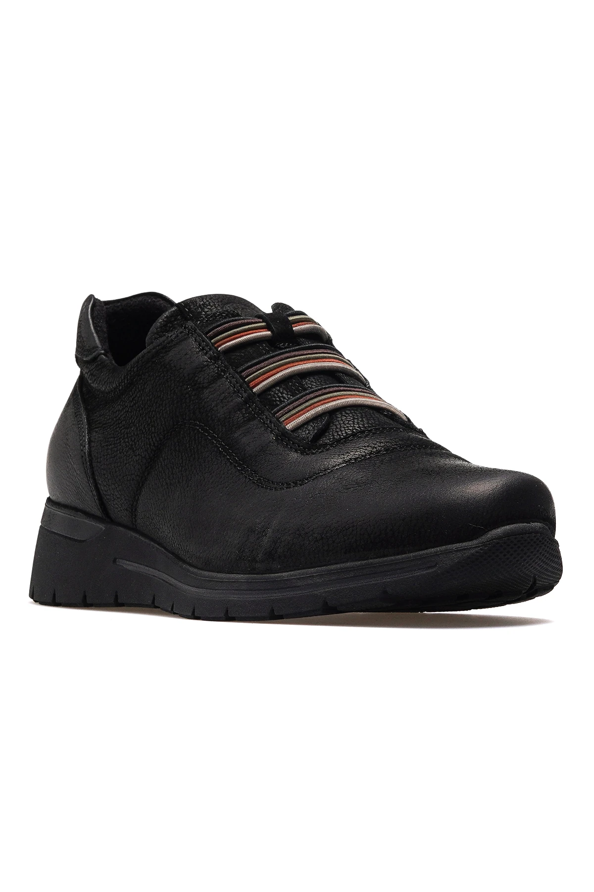 Kadın Hakiki Deri Casual Günlük Ayakkabı D25KA-3545 Z - SİYAH NUBUK