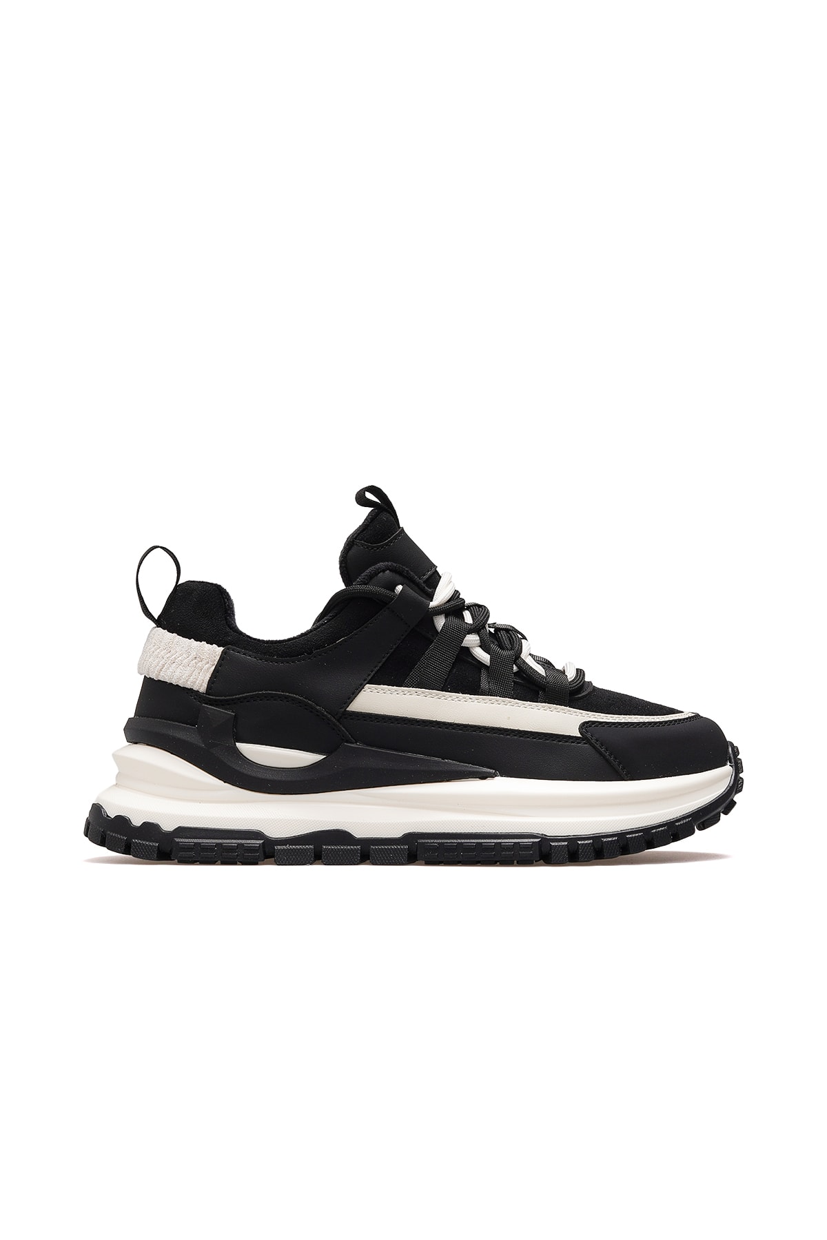 Kadın İçi Polarlı Sneaker Günlük Ayakkabı 25K331 Z - SİYAH