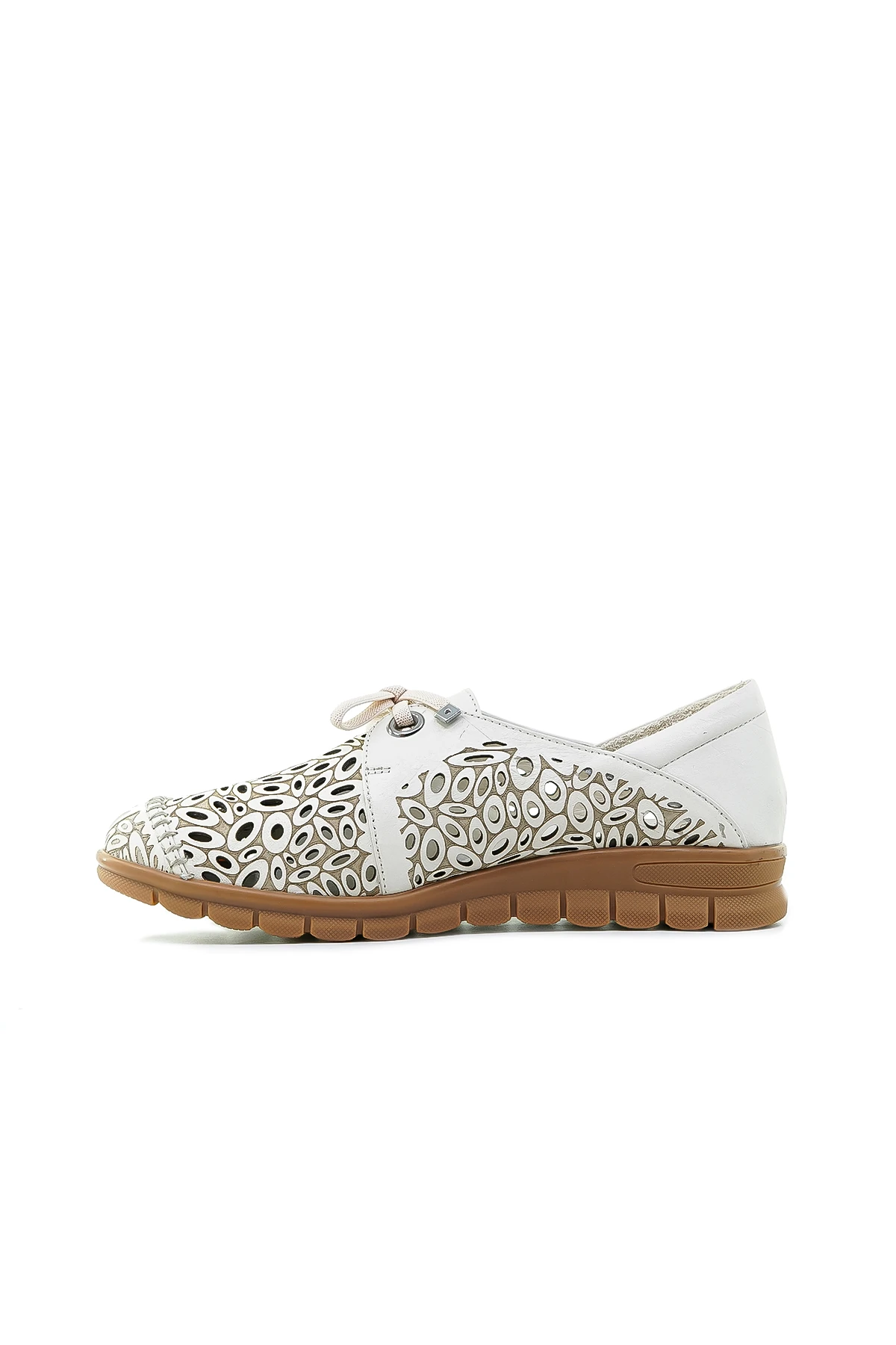 Mammamia Kadın Hakiki Deri Casual Günlük Ayakkabı (36-40) D24YA-840 Z - KEMİK