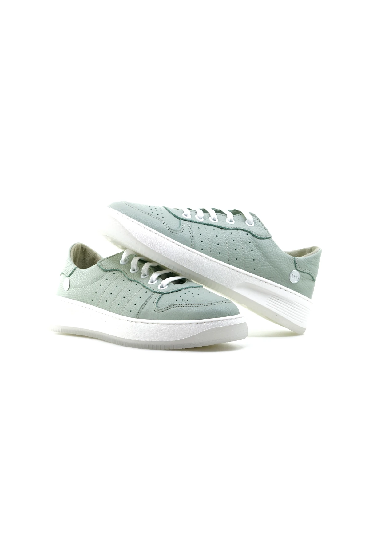 Mammamia Kadın Hakiki Deri Sneaker Günlük Ayakkabı (36-40) D24YA-115 Z - SU YEŞİLİ FLOTUR