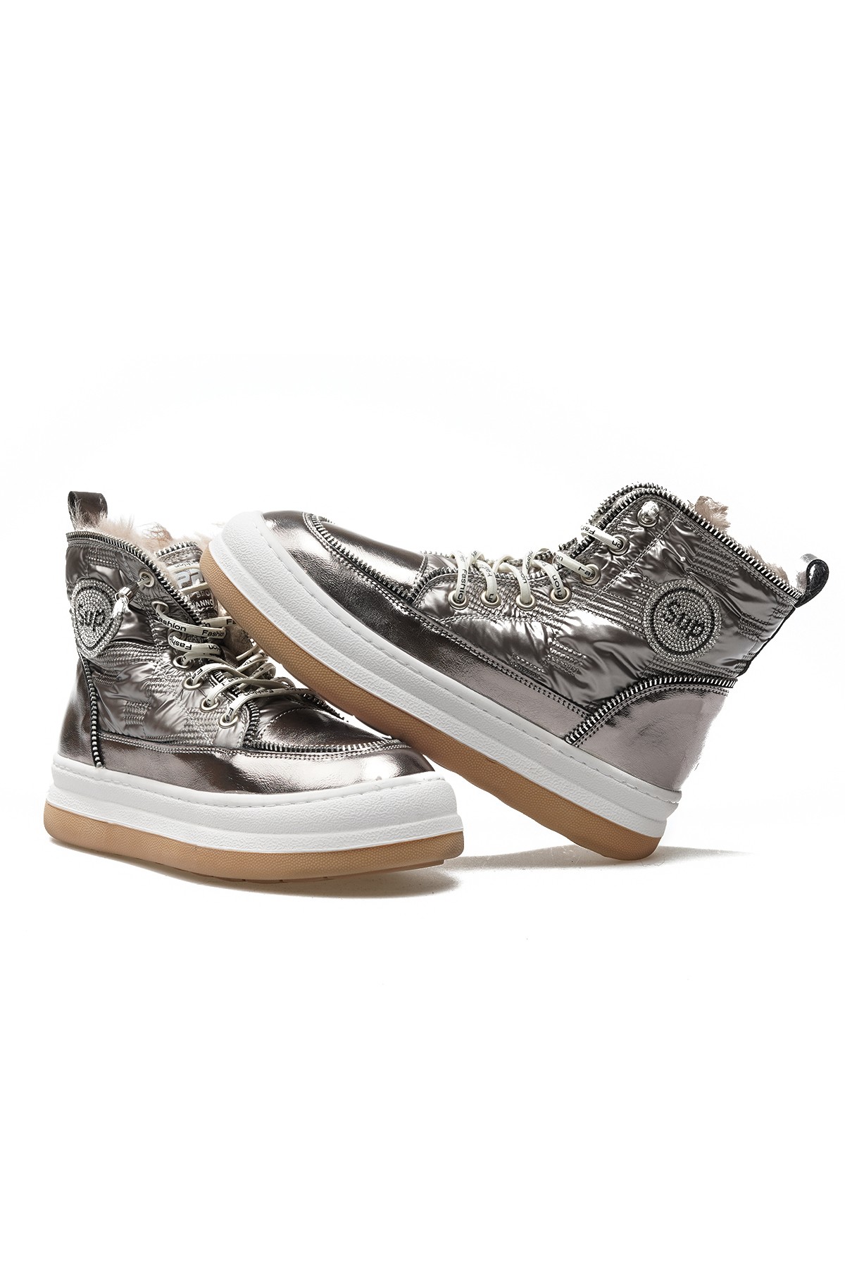 Guja Kadın Taş Detaylı Sneaker Günlük Bot (36-40) 23K321-7 Z - GRİ
