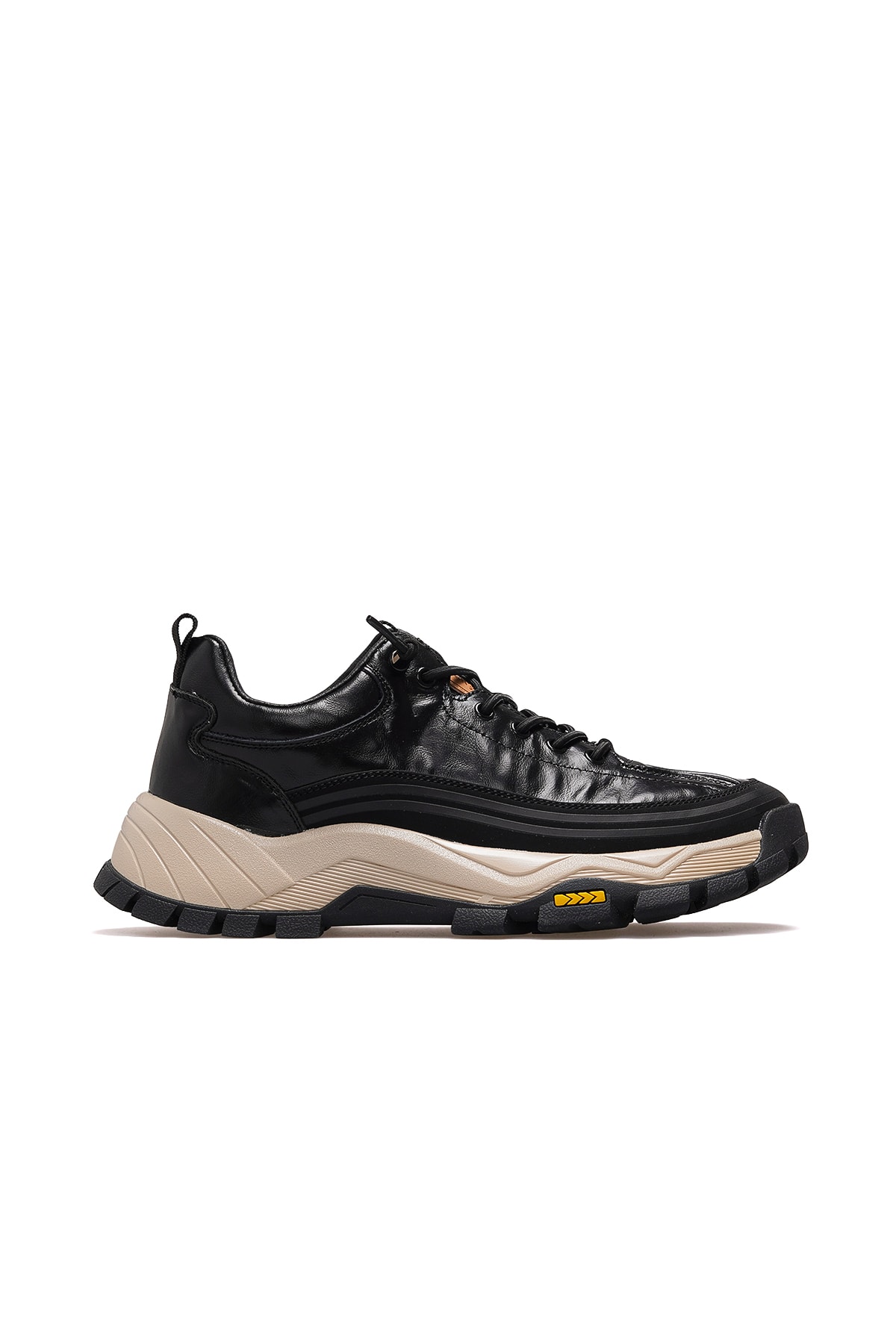 Erkek Deri Günlük Sneaker Ayakkabı 25K570 M - SİYAH
