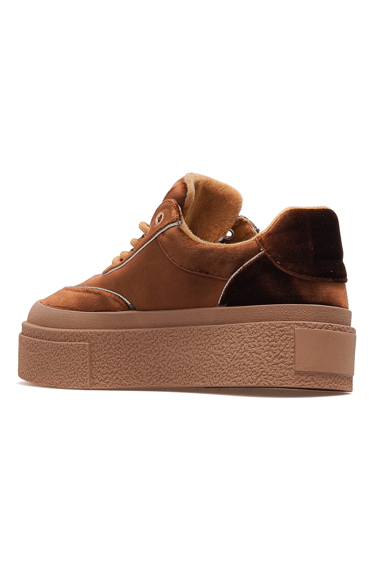 Kadın Deri Sneaker Ayakkabı 25K330 Z - KAHVE SÜET
