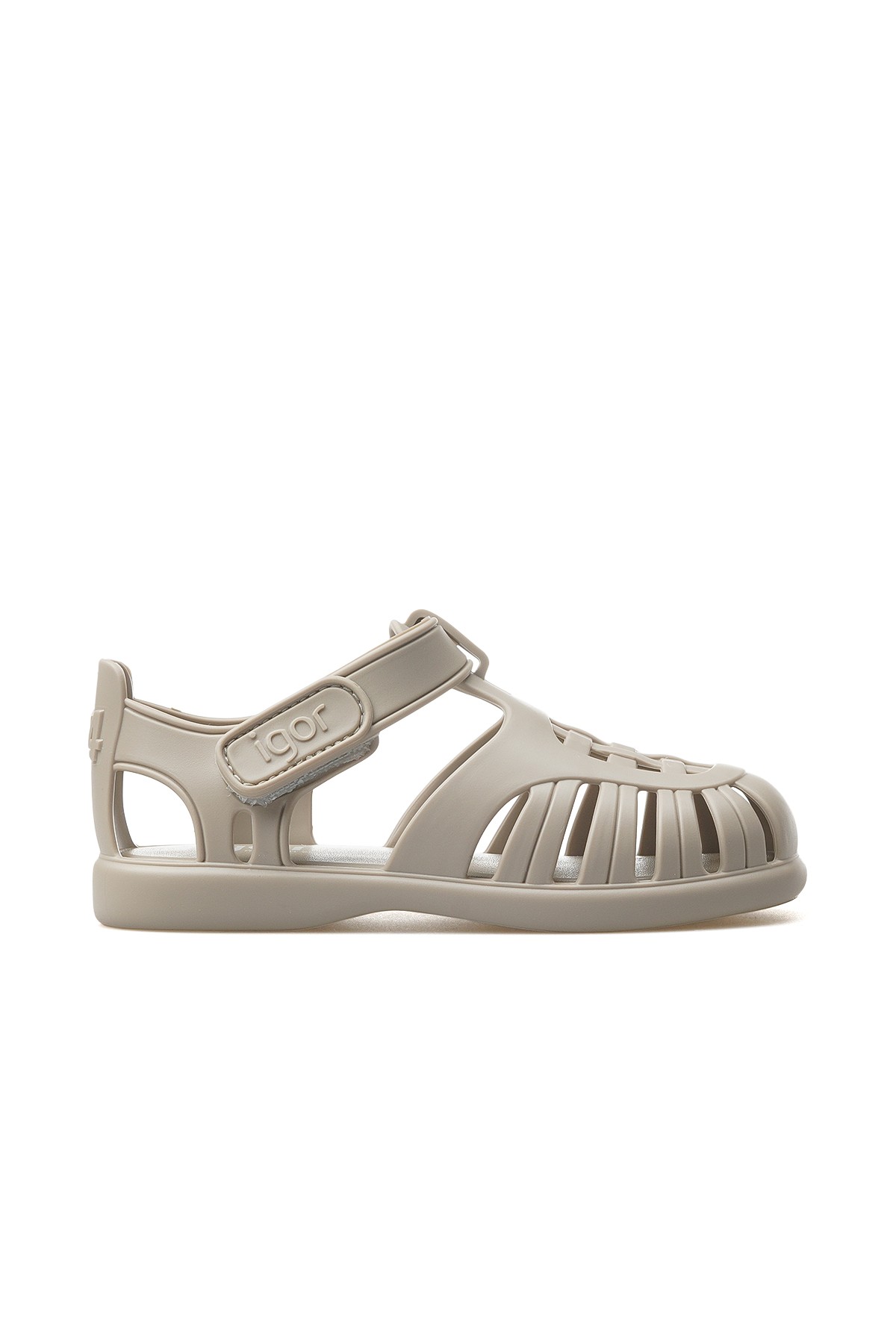 İgor Tobby Solıd Unısex Kaymaz Taban Çocuk Sandalet (18-29) KS10271-TOBBY SOLID - KEMİK