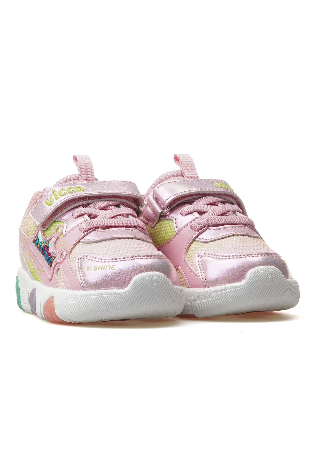 Queen Kız Çocuk Işıklı Hafif Sneaker Spor Ayakkabı 346.180 PK - PUDRA