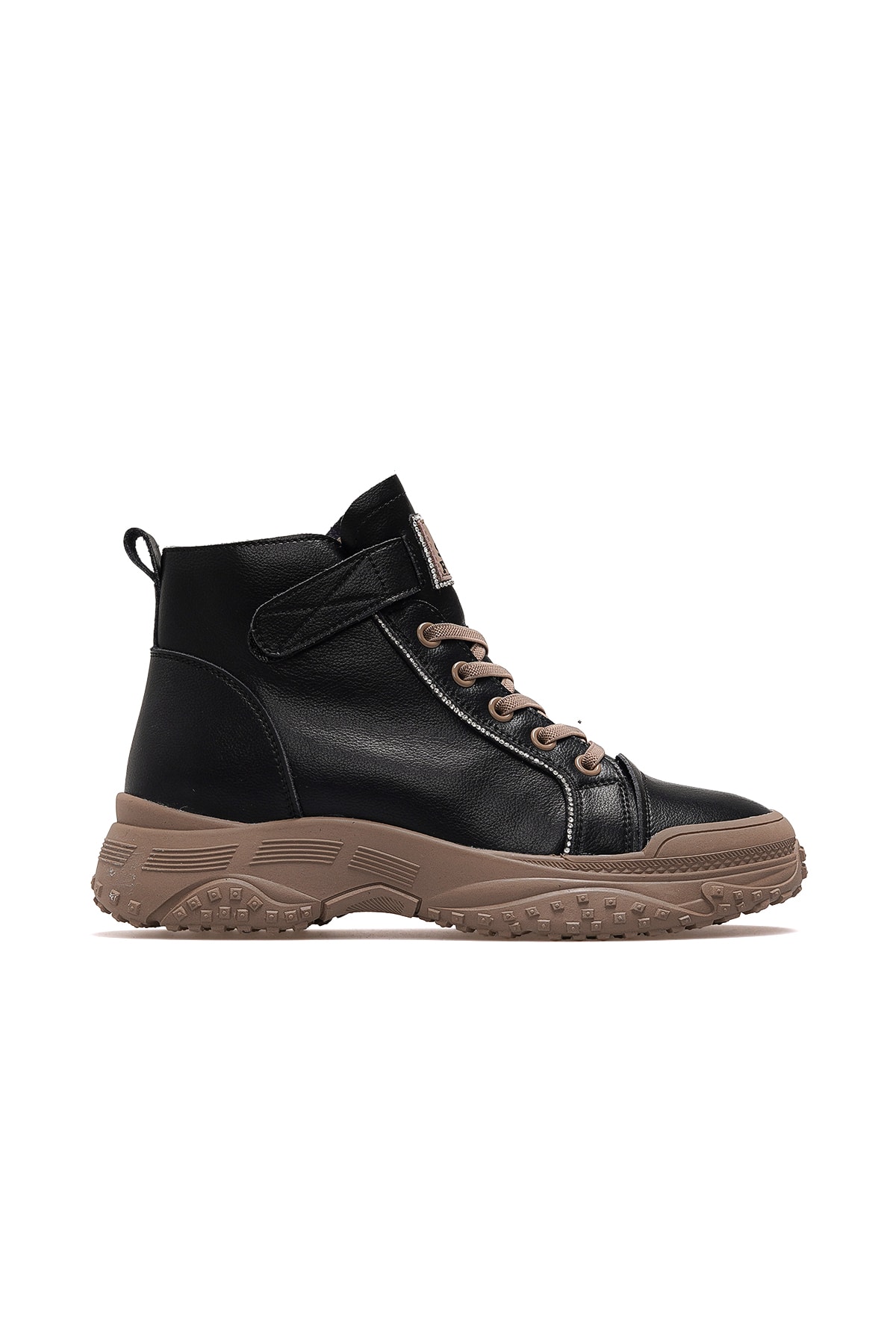 Kadın Deri Sneaker Bot 25K310-5 Z - Kömür