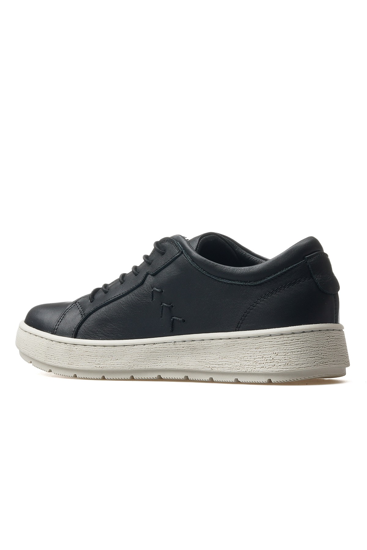 Kadın Hakiki Deri Günlük Sneaker Ayakkabı D25YA-575 Z - SİYAH