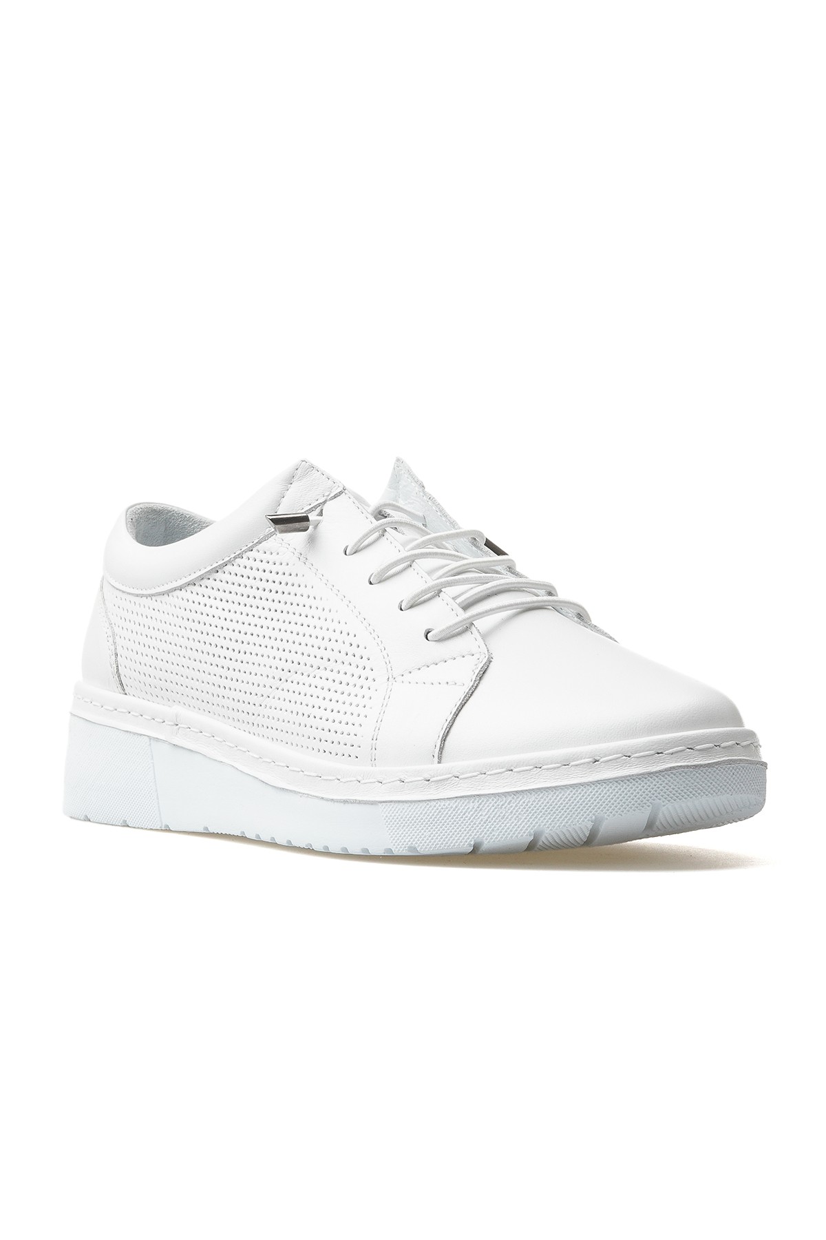 Kadın Hakiki Deri Günlük Sneaker Ayakkabı 25150012Y Z - BEYAZ