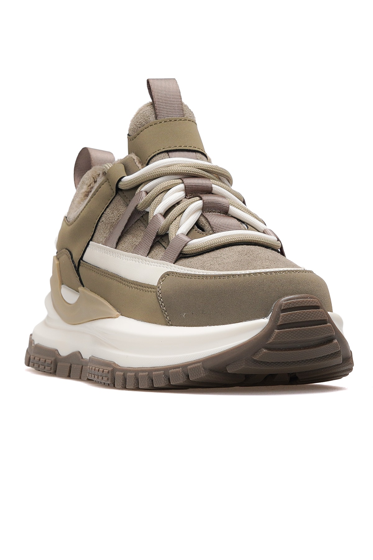 Kadın İçi Polarlı Sneaker Günlük Ayakkabı 25K331 Z - YEŞİL