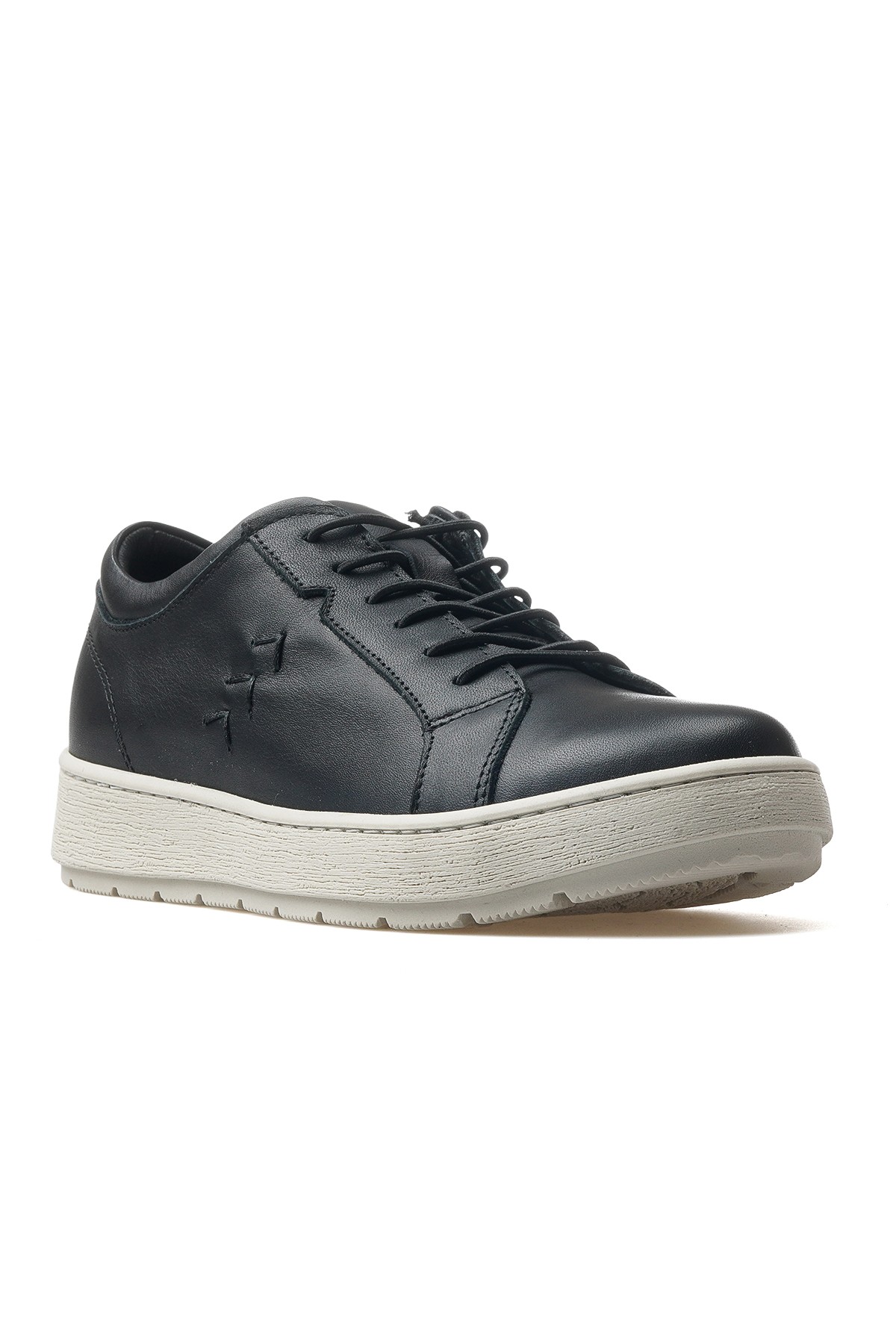 Kadın Hakiki Deri Günlük Sneaker Ayakkabı D25YA-575 Z - SİYAH