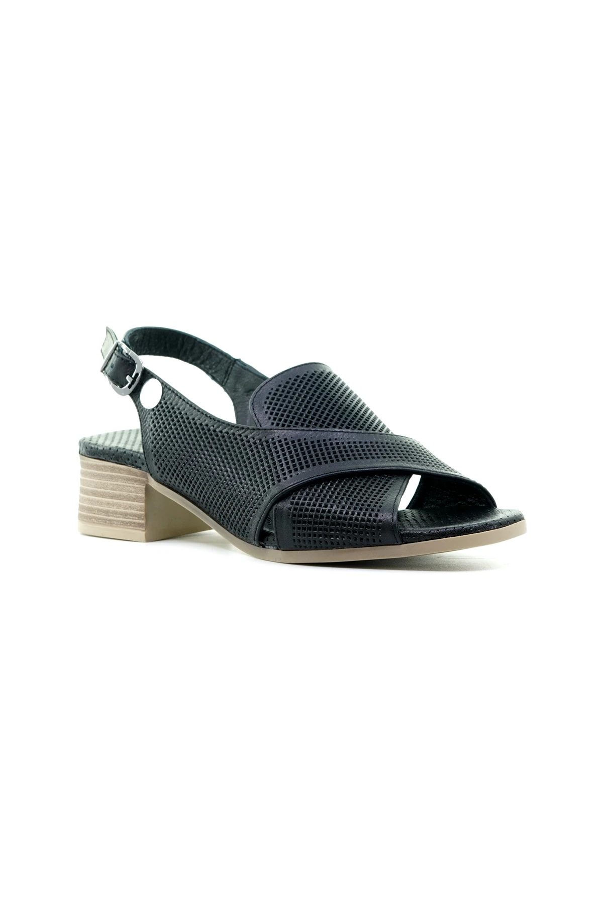 Mammamia Kadın Hakiki Deri Comfort Casual Günlük Sandalet (36-40) D24YS-1085 Z - SİYAH