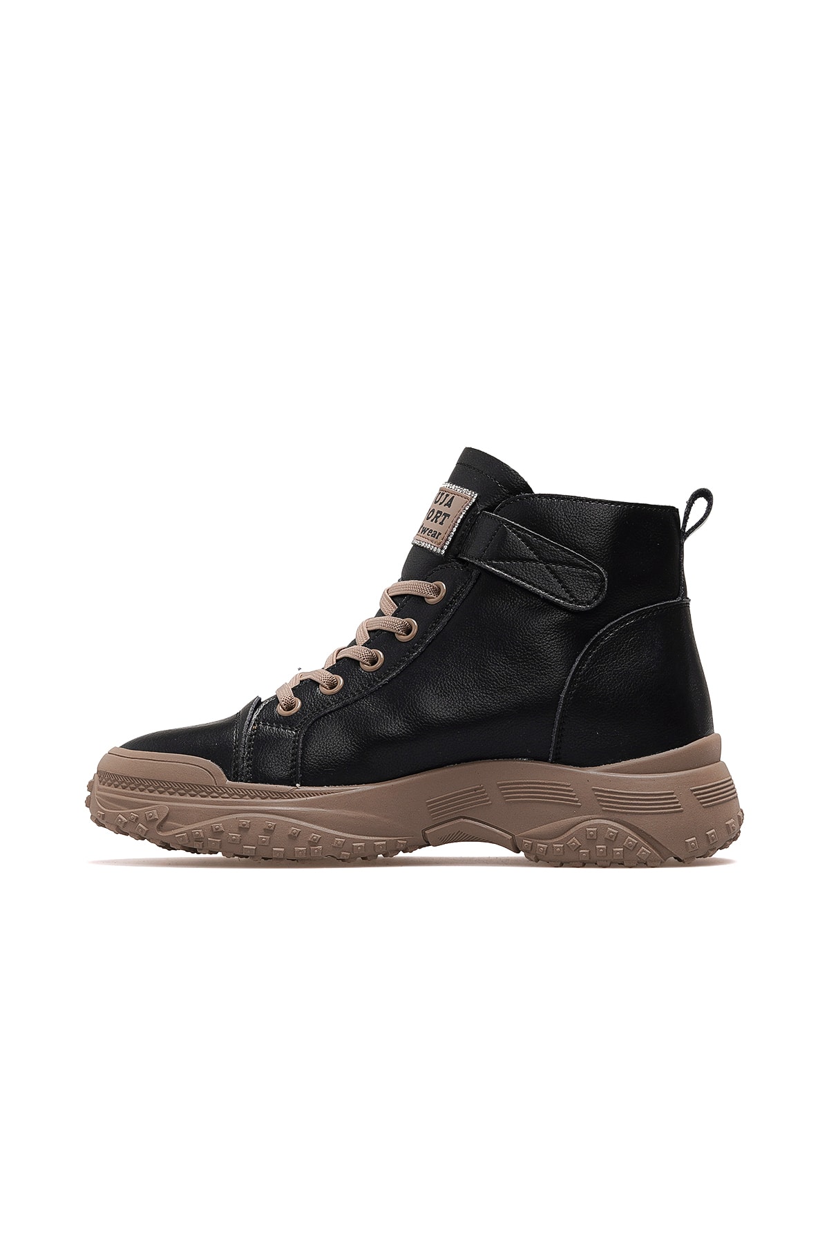 Kadın Deri Sneaker Bot 25K310-5 Z - Kömür