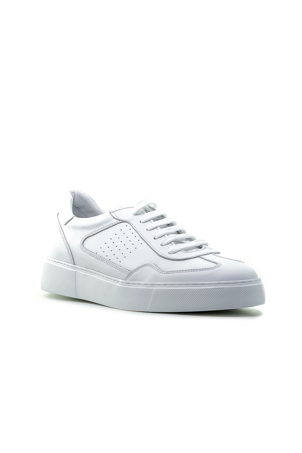 Yaşar Kaşlı Erkek Hakiki Deri Sneaker Günlük Ayakkabı (40-44) YKM-246501 M - BEYAZ