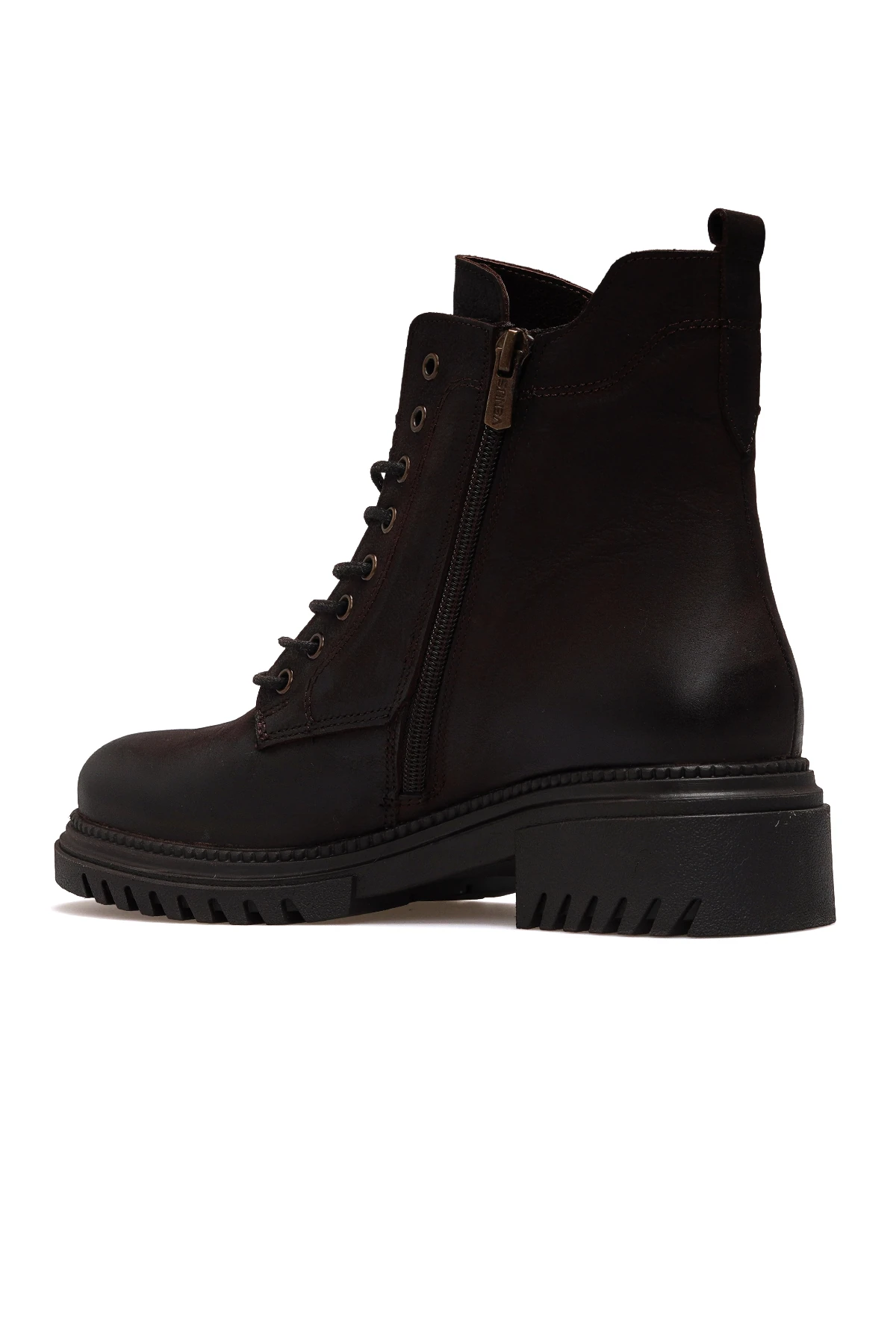 Kadın Hakiki Deri Postal Günlük Bot 1950865K Z - KOYU KAHVE