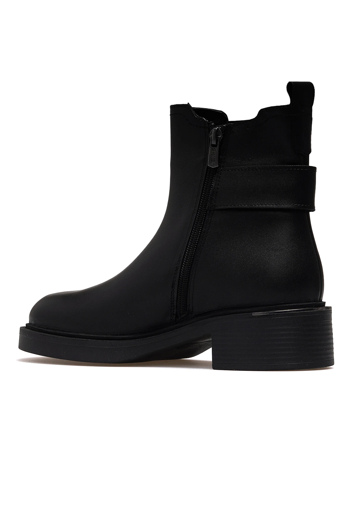 Kadın Hakiki Deri Topuklu Günlük Bot 2553402K Z - SİYAH