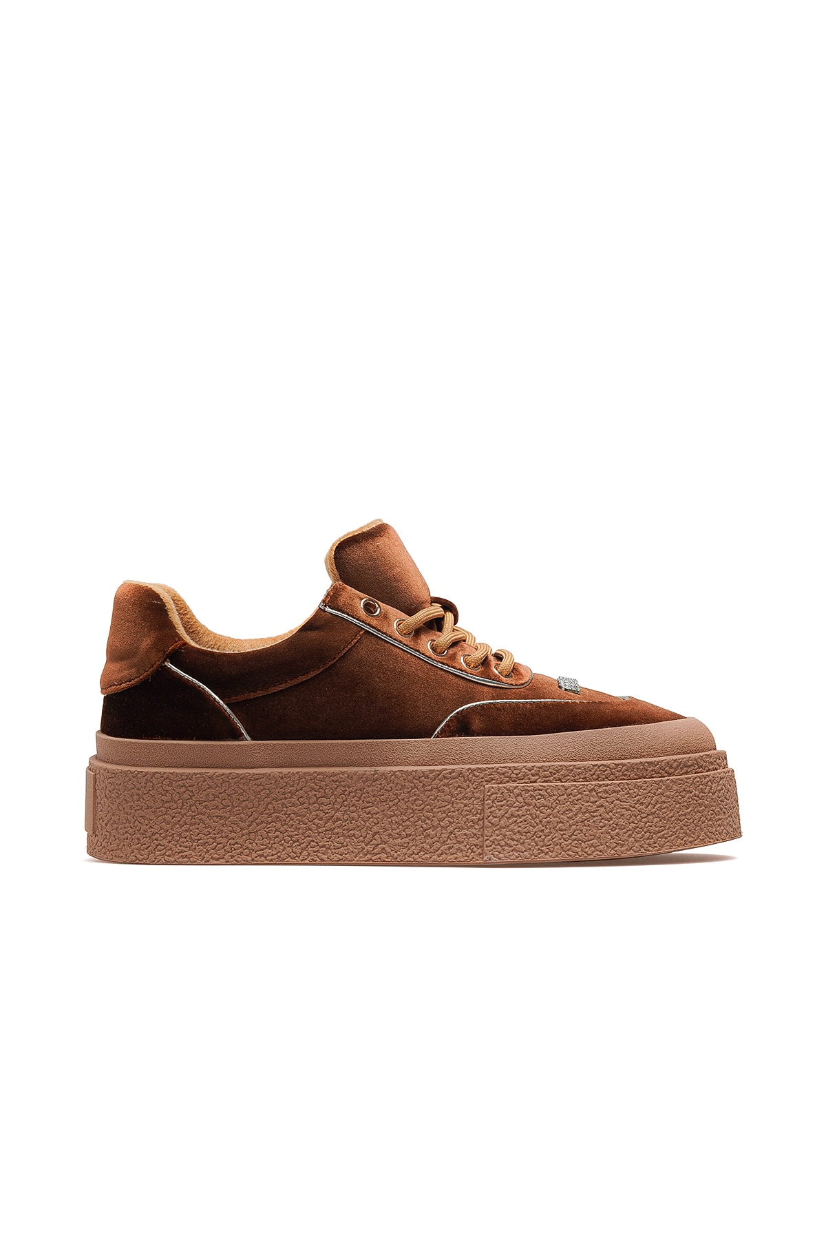 Kadın Deri Sneaker Ayakkabı 25K330 Z - KAHVE SÜET