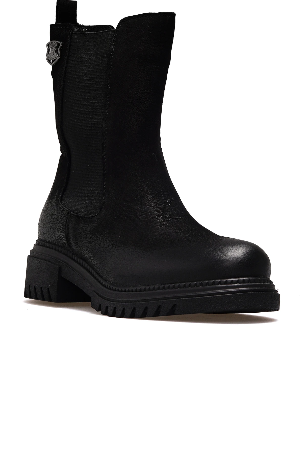 Kadın Hakiki Deri Casual Günlük Bot 1950864K Z - SİYAH NUBUK