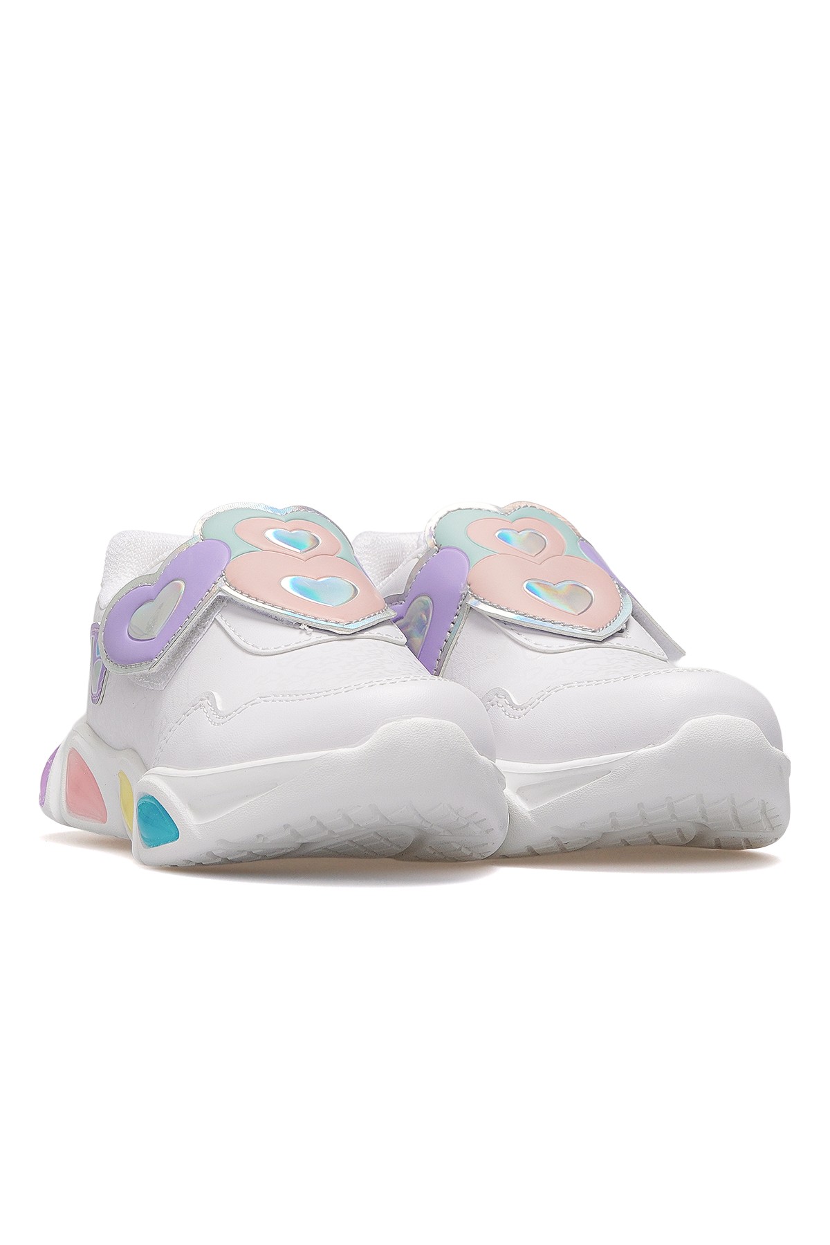 Lovely Kız Çocuk Işıklı Hafif Sneaker Spor Ayakkabı 346.234 PK - BEYAZ