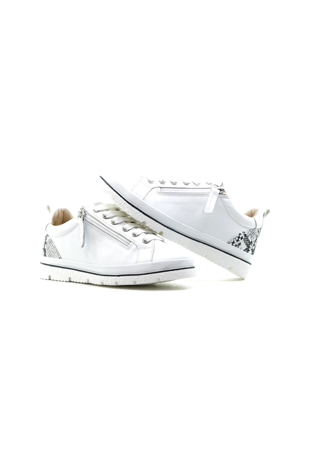 Mammamia Kadın Hakiki Deri Casual Comfort Günlük Ayakkabı (36-40) D24YA-7030 Z - BEYAZ