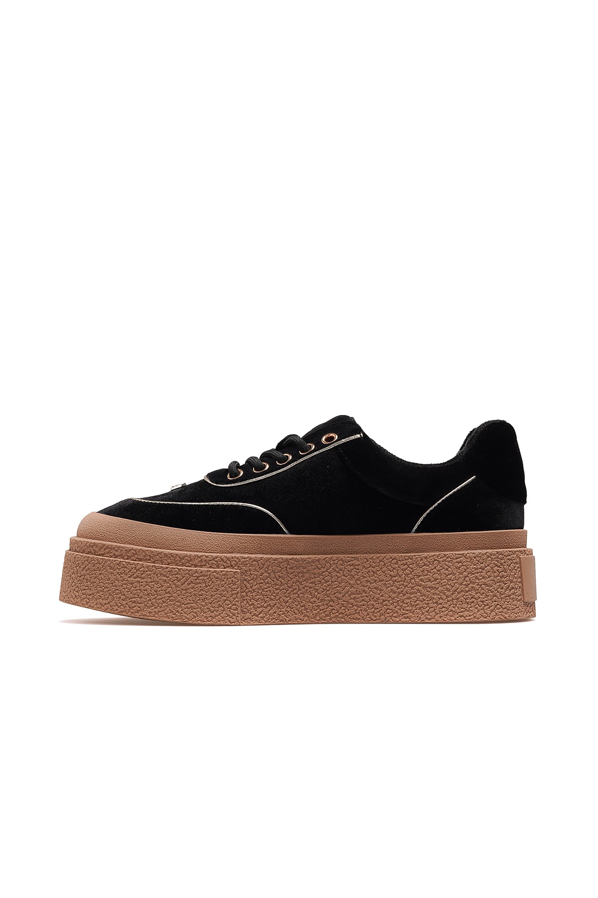 Kadın Deri Sneaker Ayakkabı 25K330 Z - SİYAH SÜET