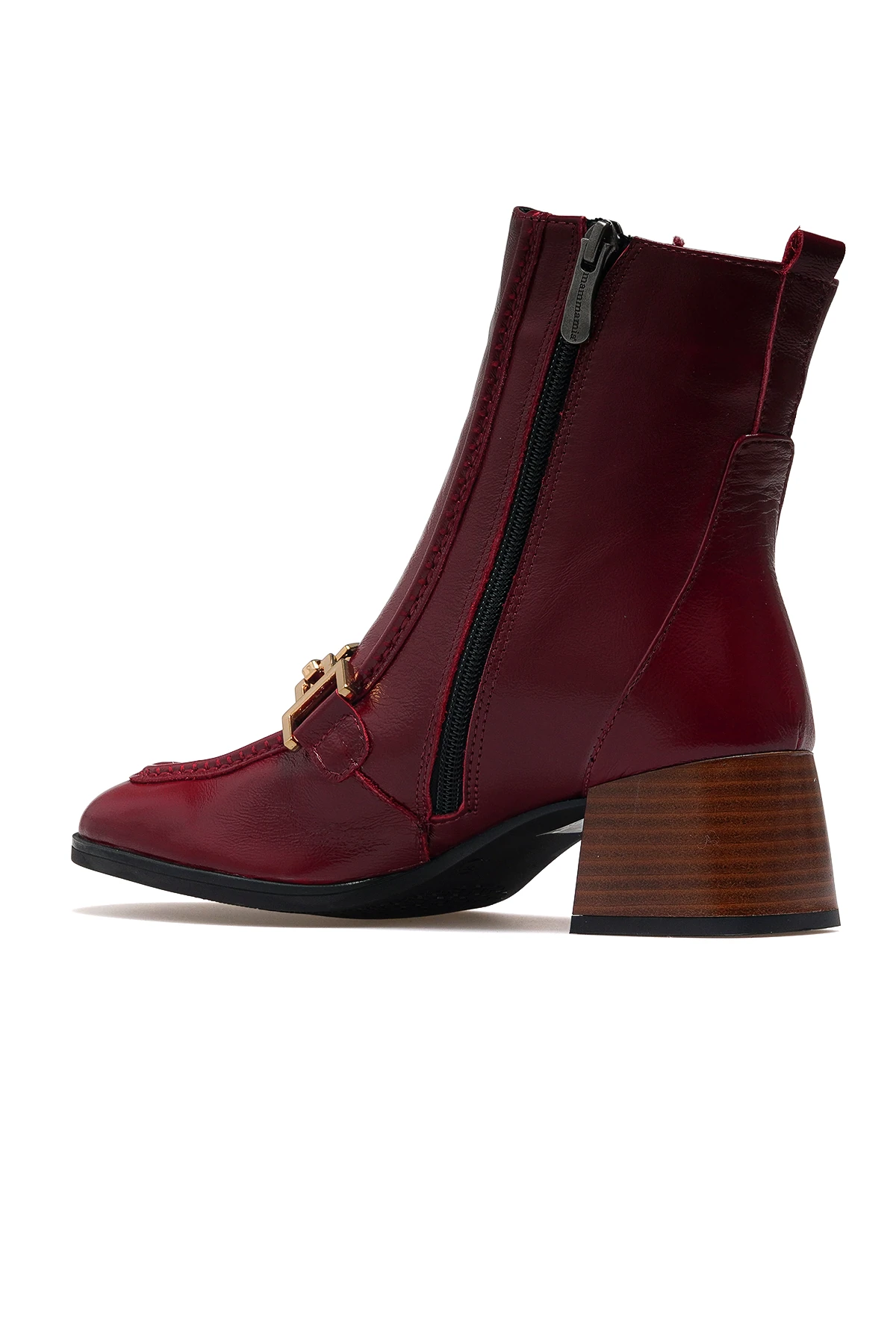 Kadın Hakiki Deri Loafer Günlük Bot D25KB-8270 Z - BORDO KIRIŞIK RUGAN