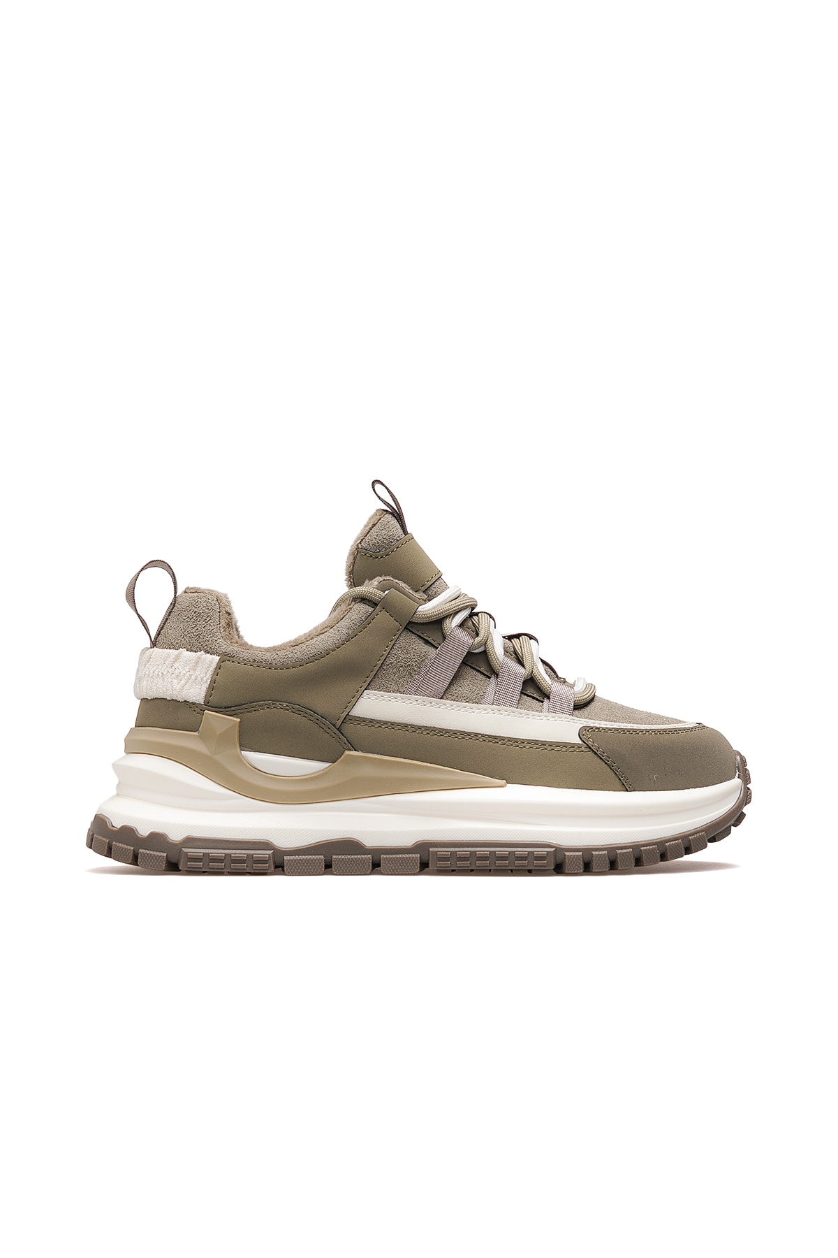 Kadın İçi Polarlı Sneaker Günlük Ayakkabı 25K331 Z - YEŞİL